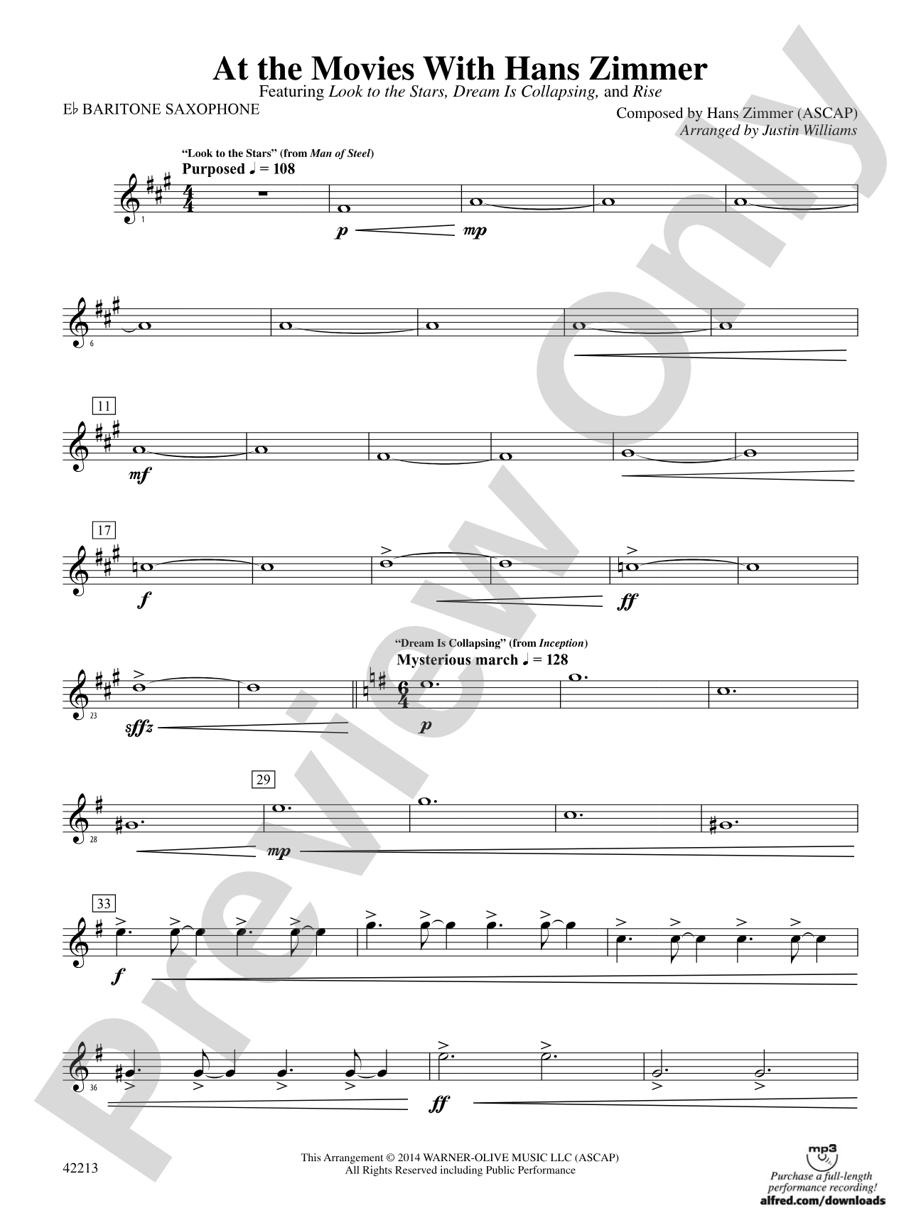 At the Movies with Hans Zimmer: E-flat Baritone Saxophone