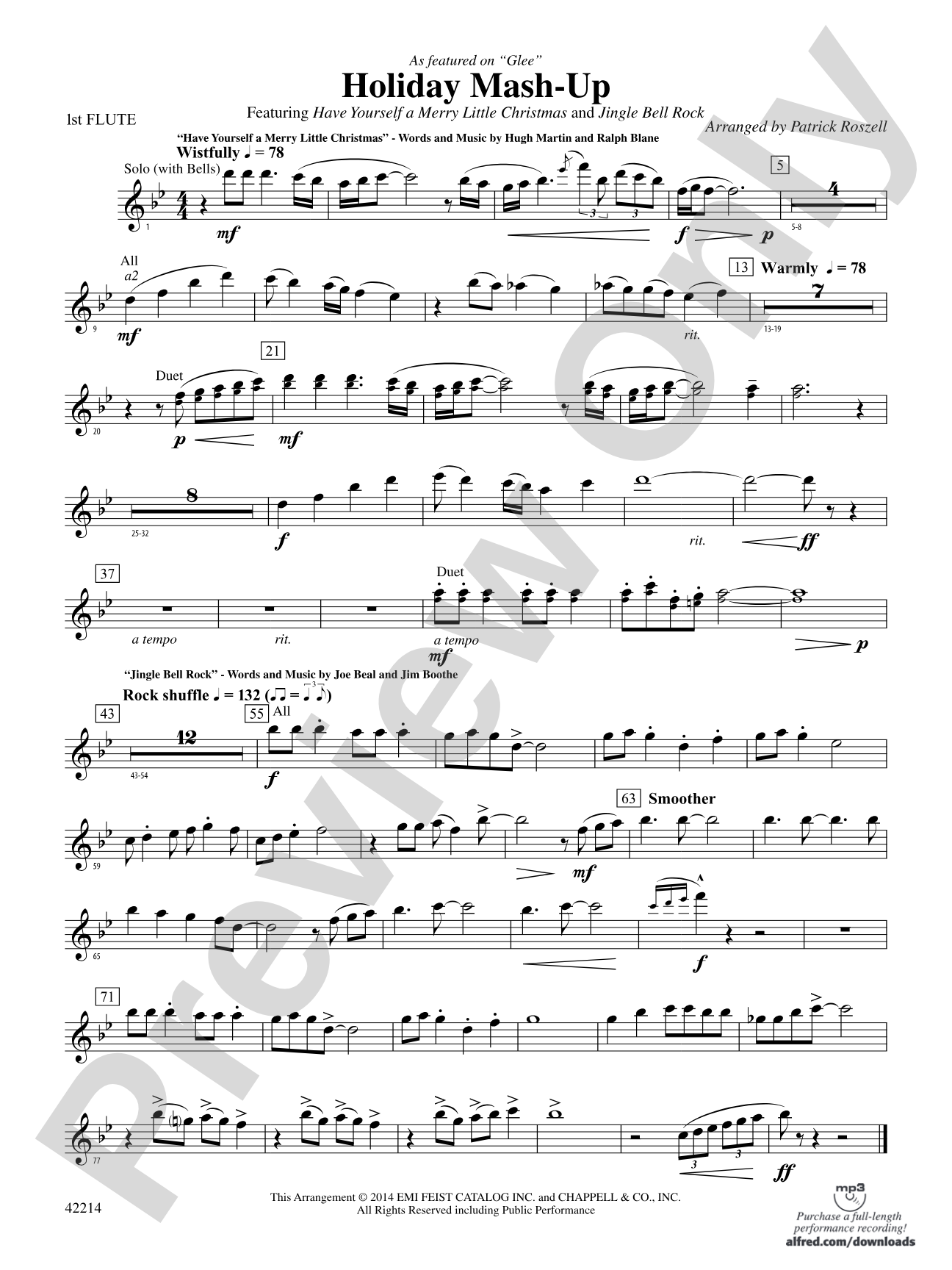 Holiday Mash-Up (as featured on Glee): Flute