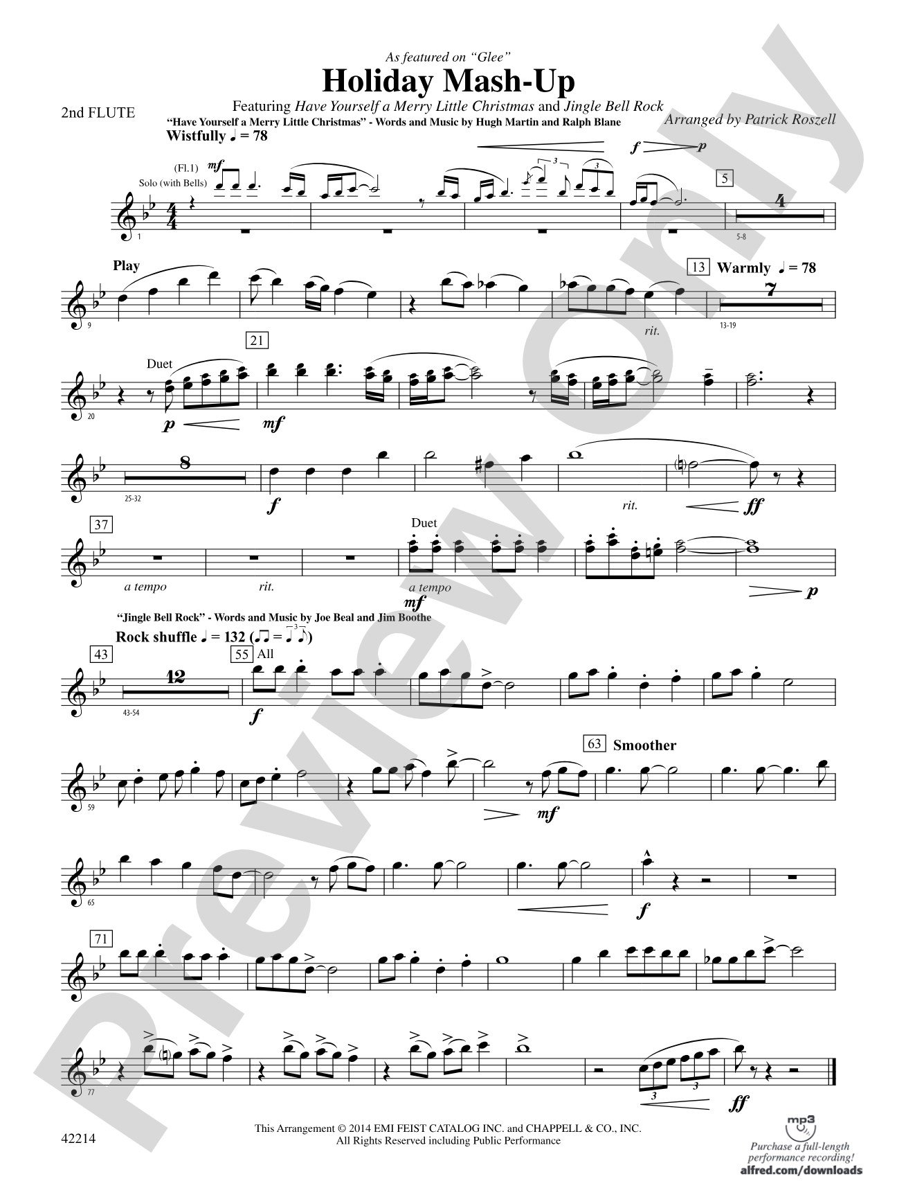 Holiday Mash-Up (as featured on Glee): 2nd Flute