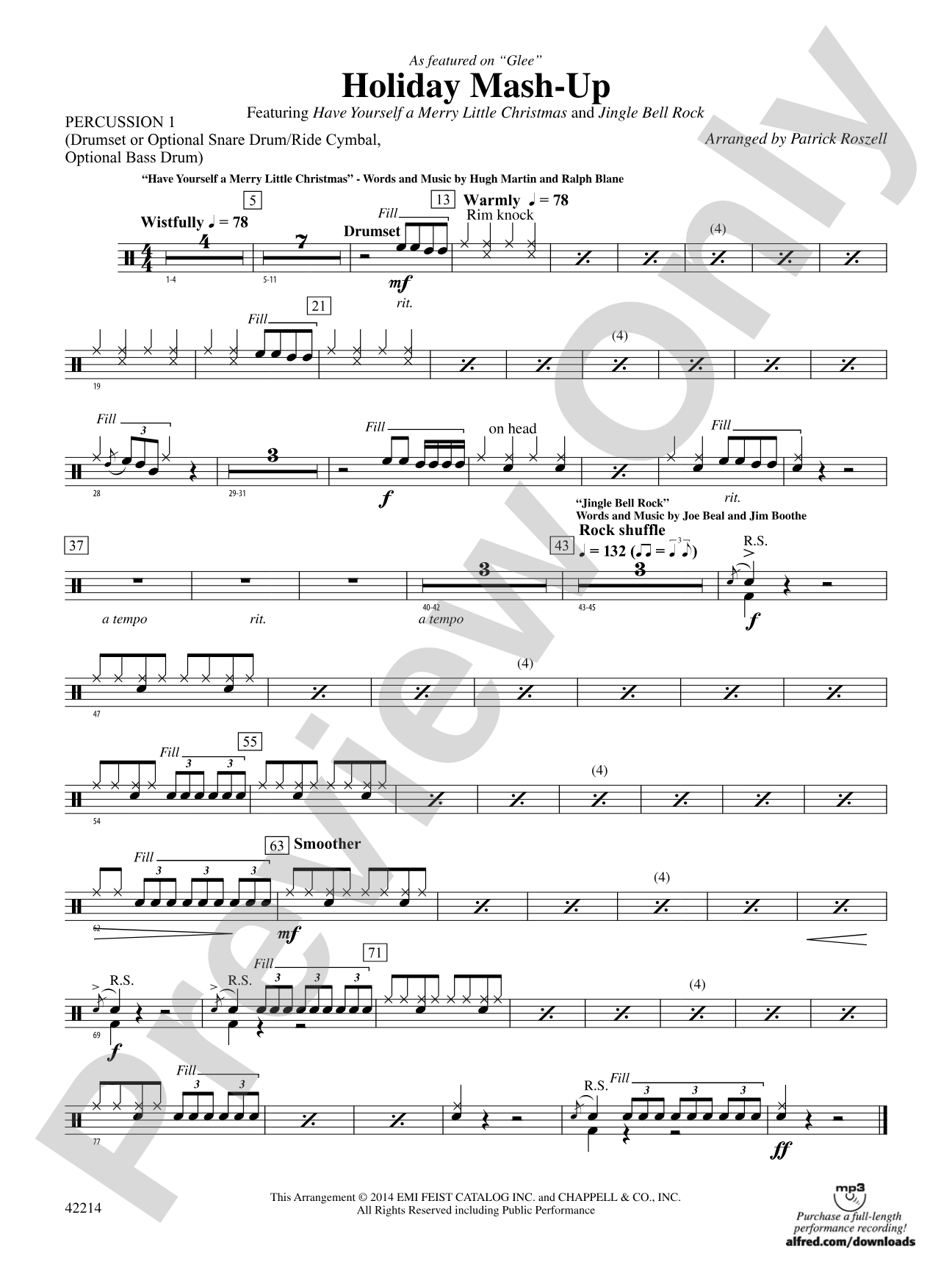 Holiday Mash-Up (as featured on Glee): 1st Percussion