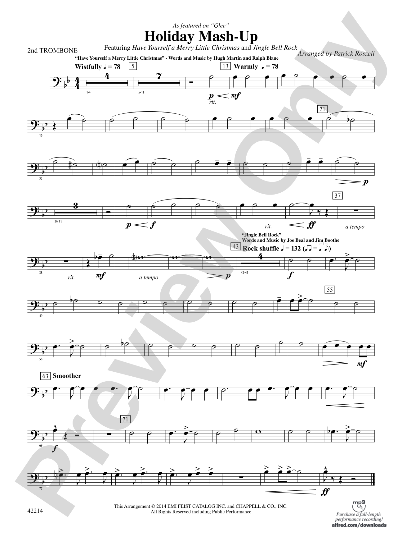 Holiday Mash-Up (as featured on Glee): 2nd Trombone