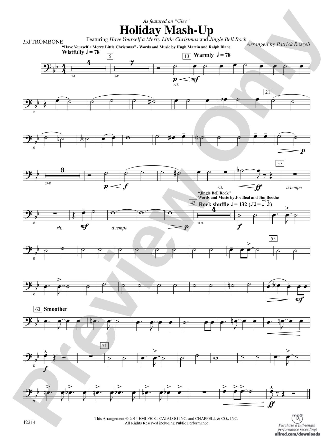 Holiday Mash-Up (as featured on Glee): 3rd Trombone