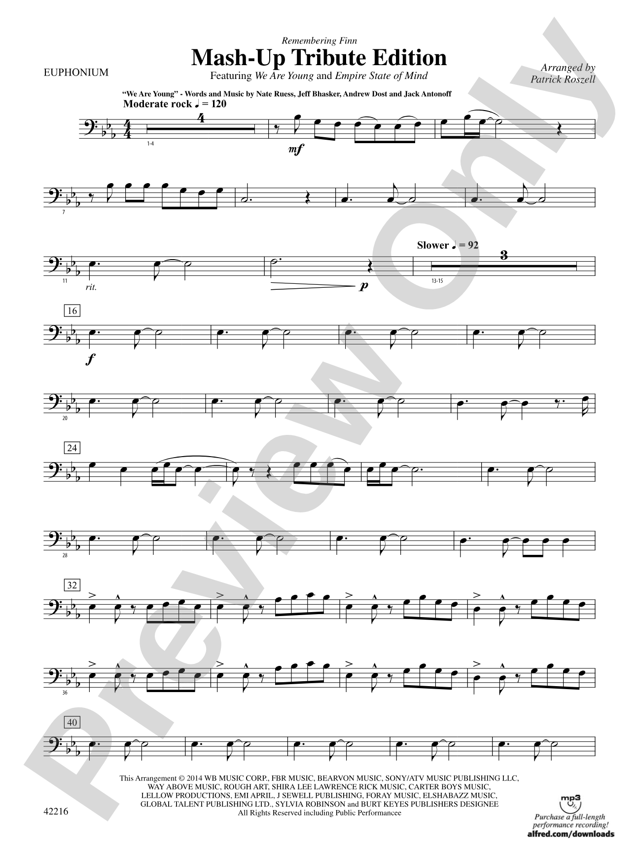 Mash-Up---Tribute Edition (Remembering Finn) (as featured on Glee): Baritone B.C.
