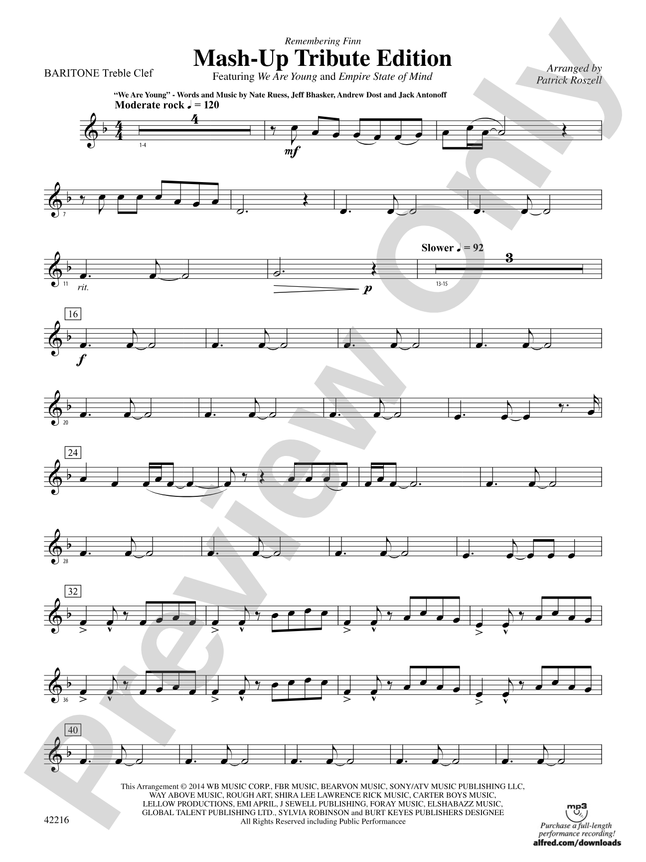 Mash-Up---Tribute Edition (Remembering Finn) (as featured on Glee): Baritone T.C.