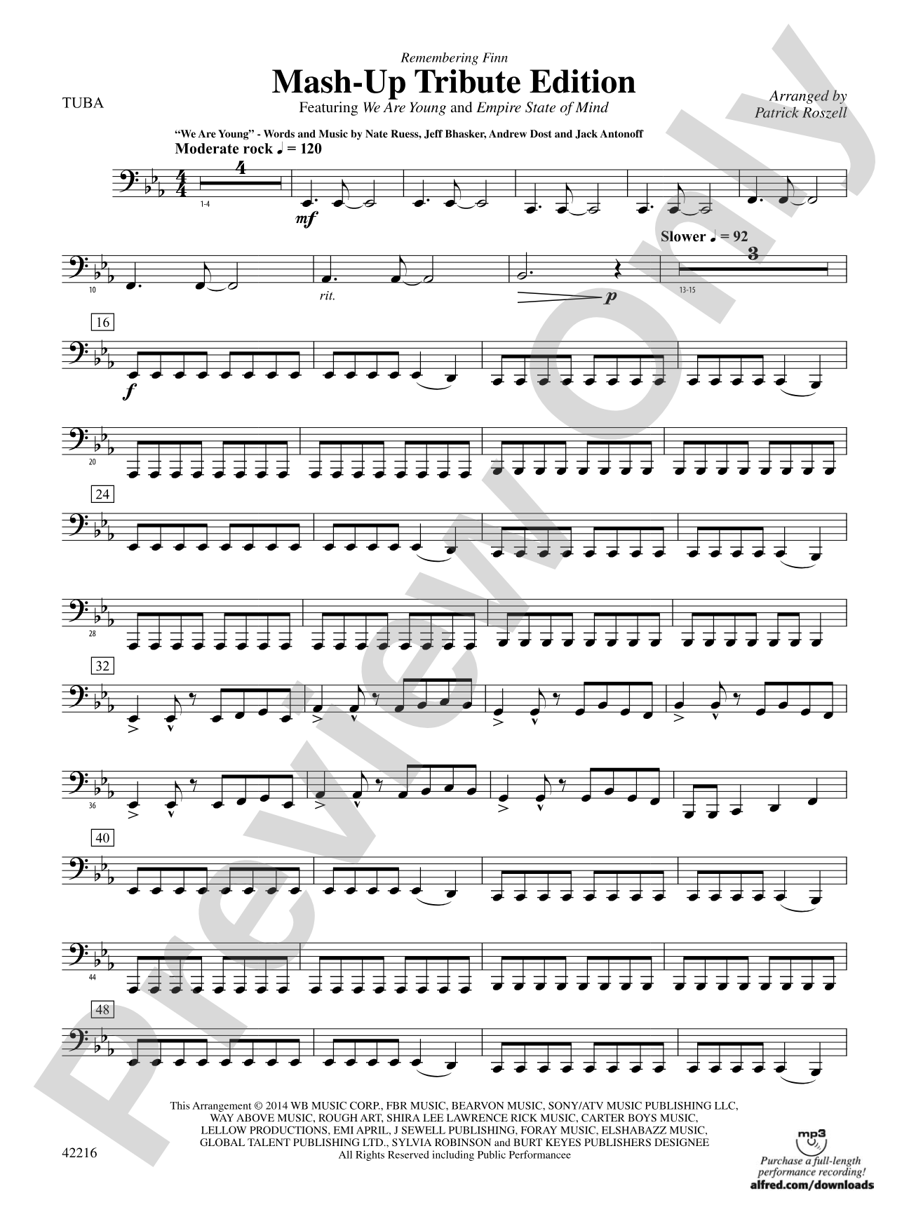 Mash-Up---Tribute Edition (Remembering Finn) (as featured on Glee): Tuba