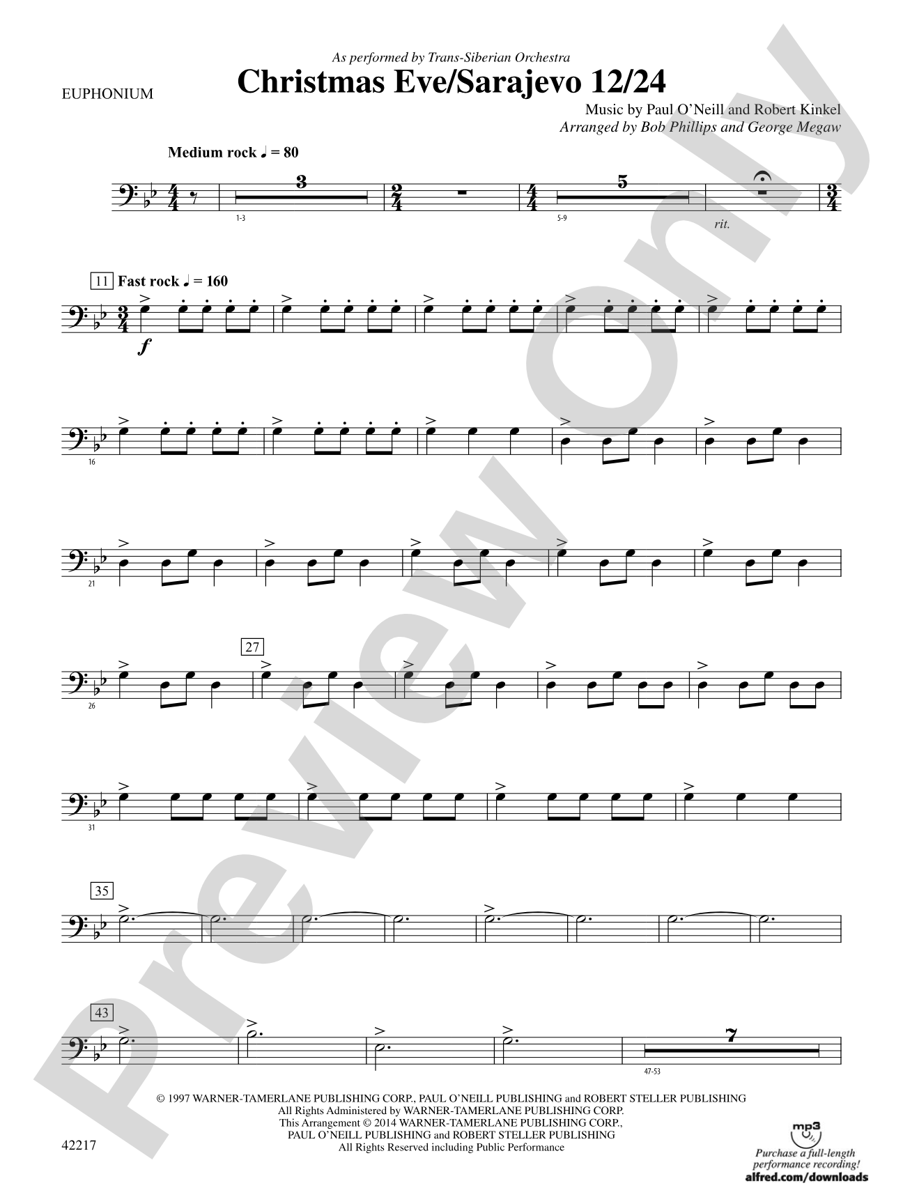 Christmas Eve/Sarajevo 12/24: Baritone B.C.