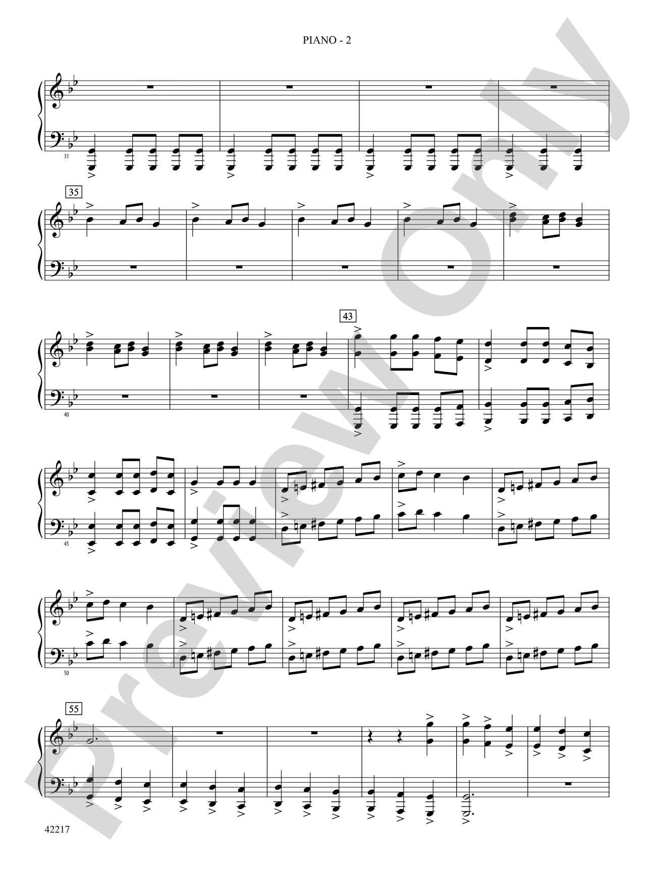 Christmas Eve/Sarajevo 12/24: Piano Accompaniment