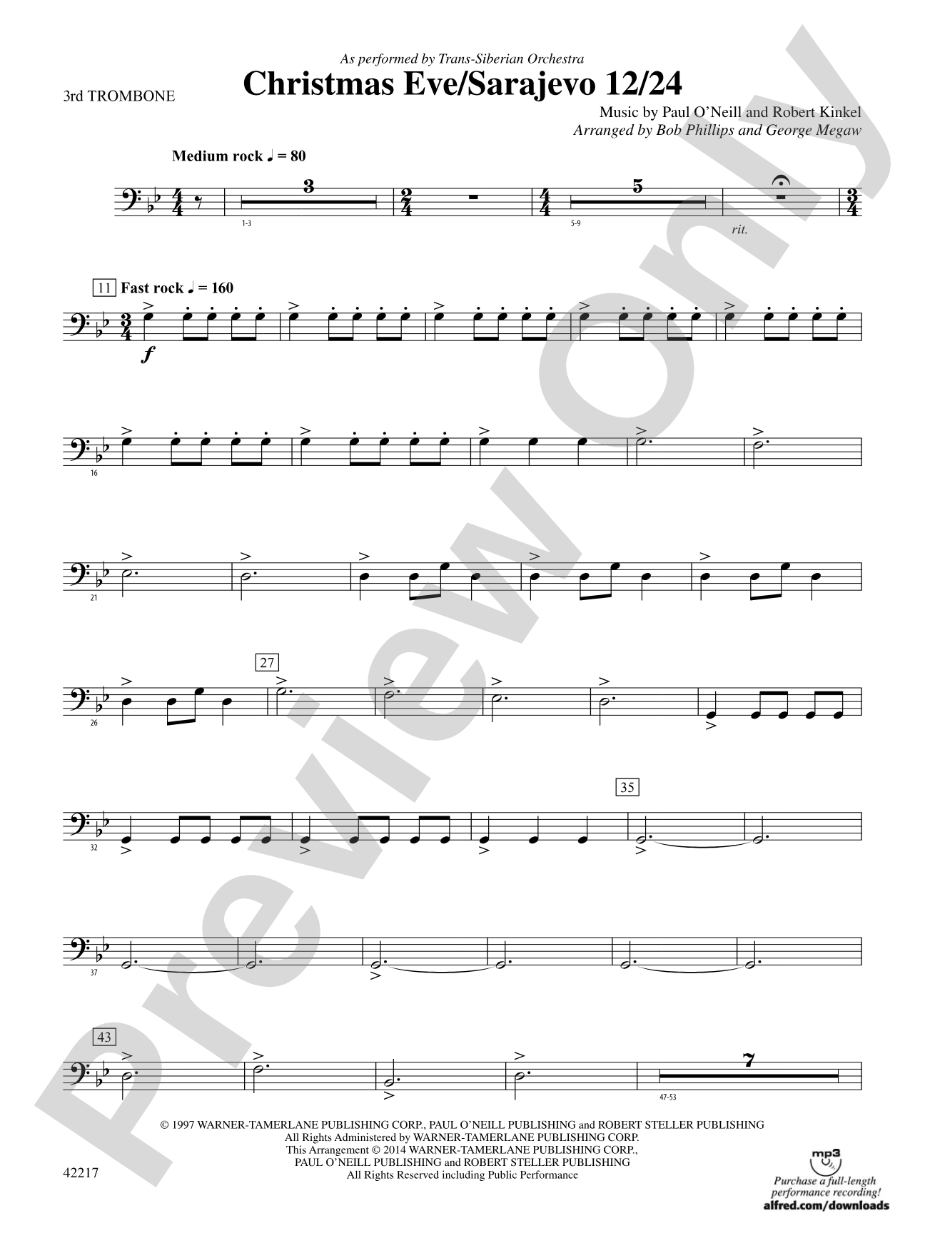 Christmas Eve/Sarajevo 12/24: 3rd Trombone