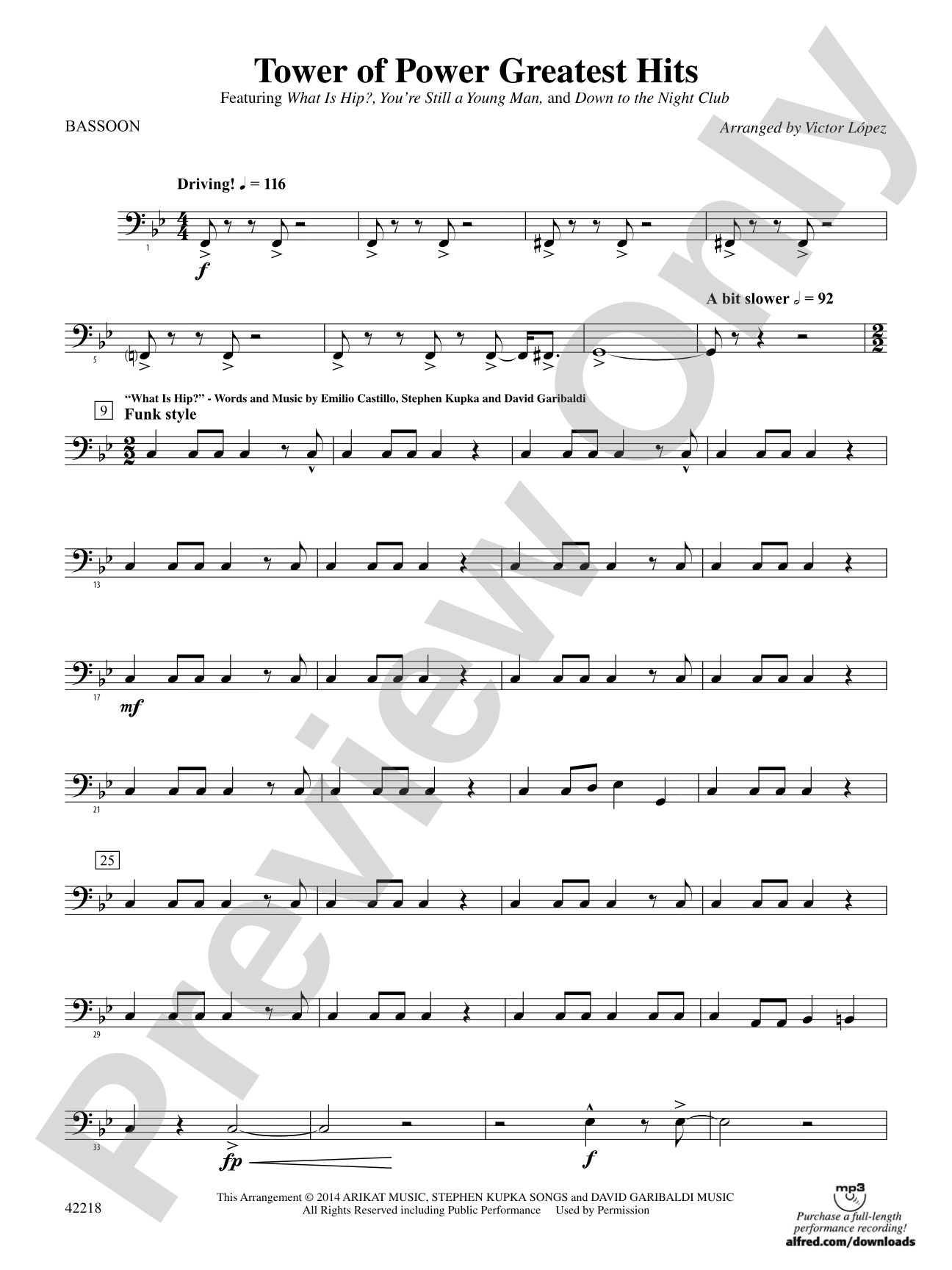 Tower of Power Greatest Hits: Bassoon