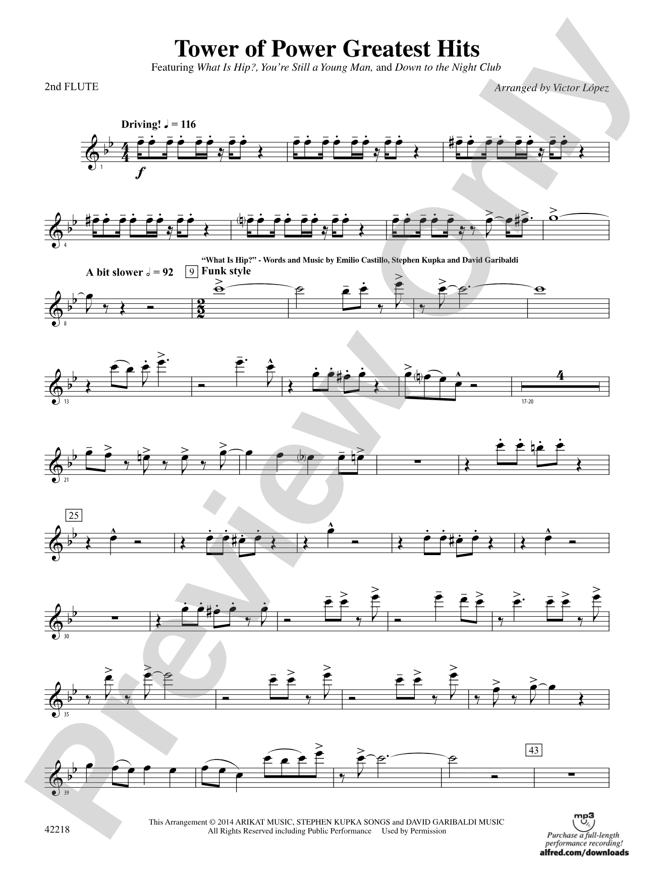 Tower of Power Greatest Hits: 2nd Flute