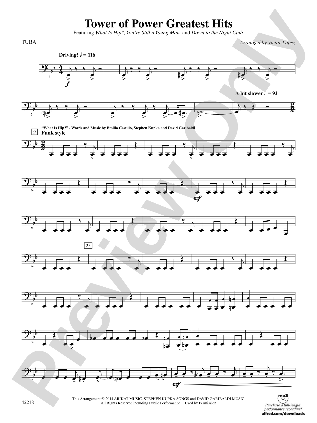Tower of Power Greatest Hits: Tuba