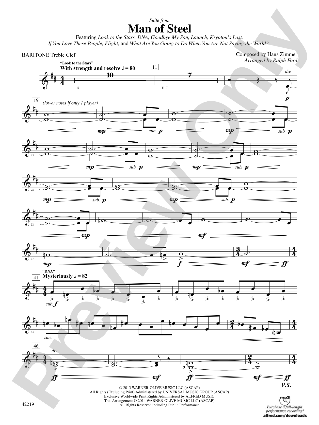 Man of Steel, Suite from: Baritone T.C.