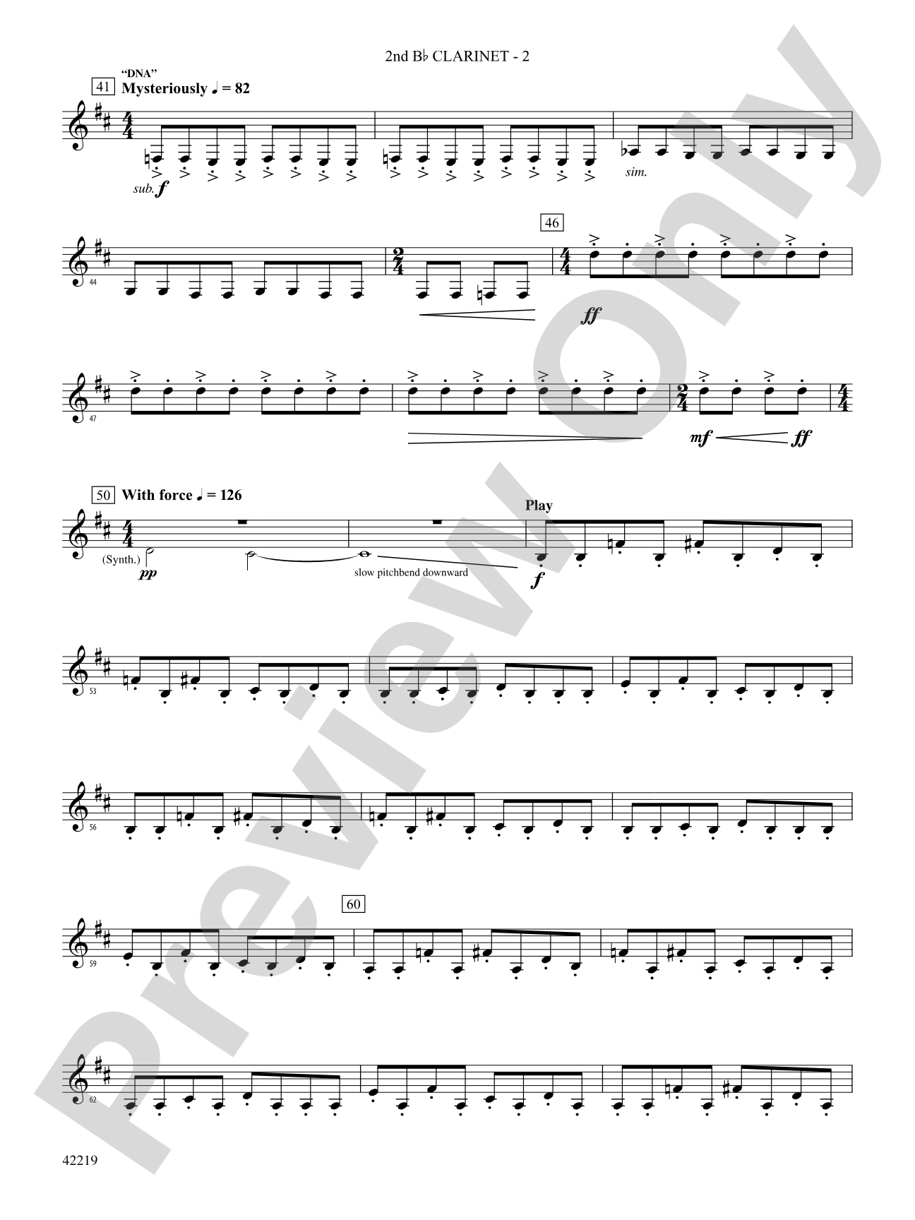 Man of Steel, Suite from: 2nd B-flat Clarinet