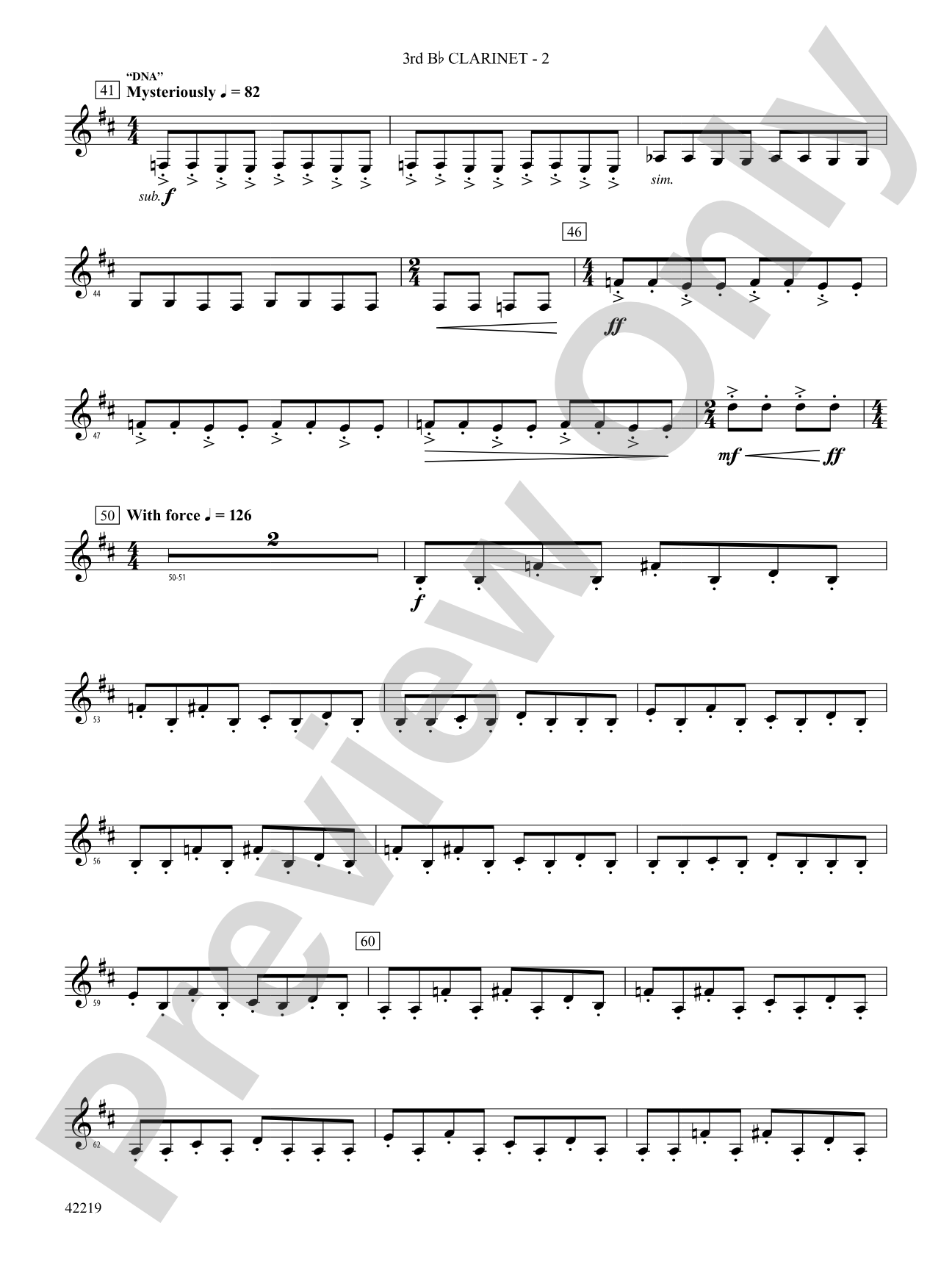 Man of Steel, Suite from: 3rd B-flat Clarinet