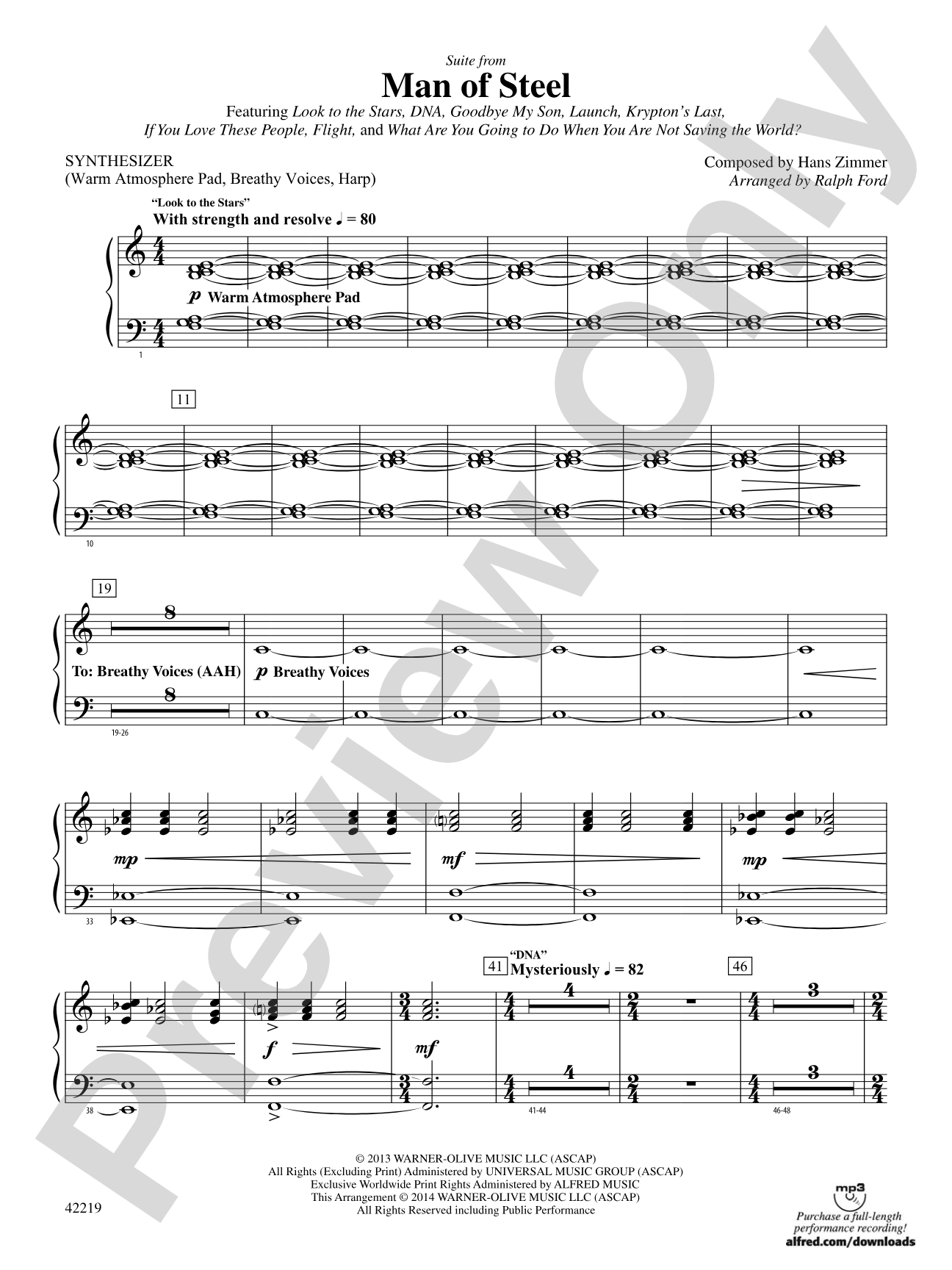 Man of Steel, Suite from: Synthesizer