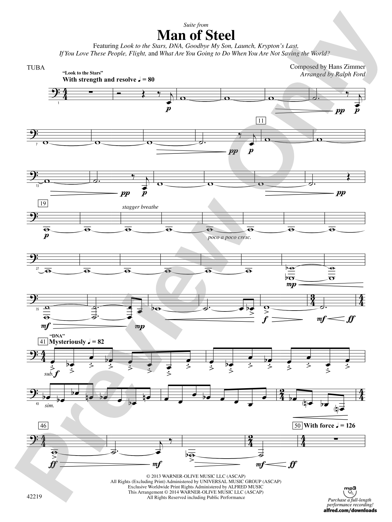 Man of Steel, Suite from: Tuba