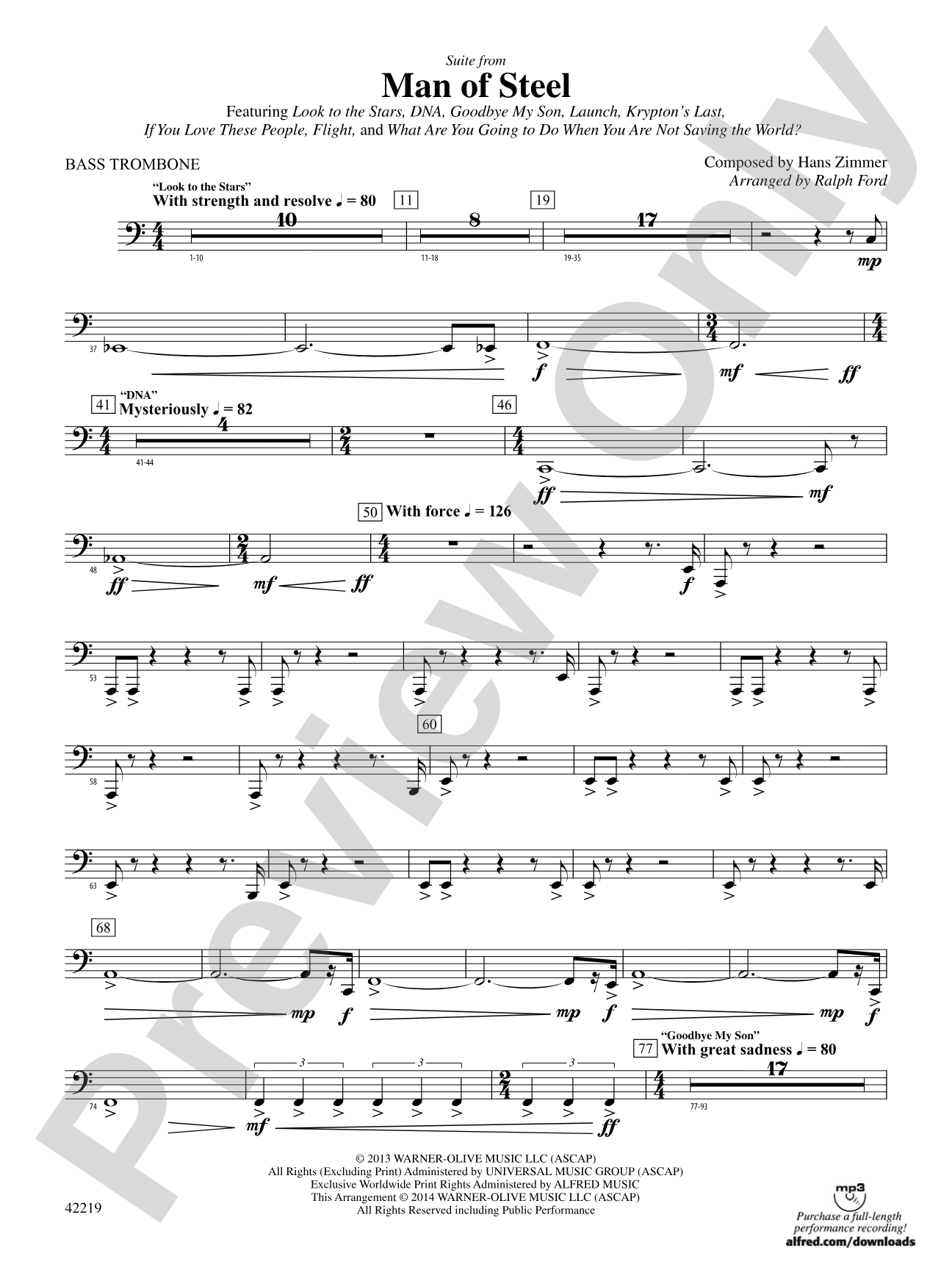 Man of Steel, Suite from: 3rd Trombone