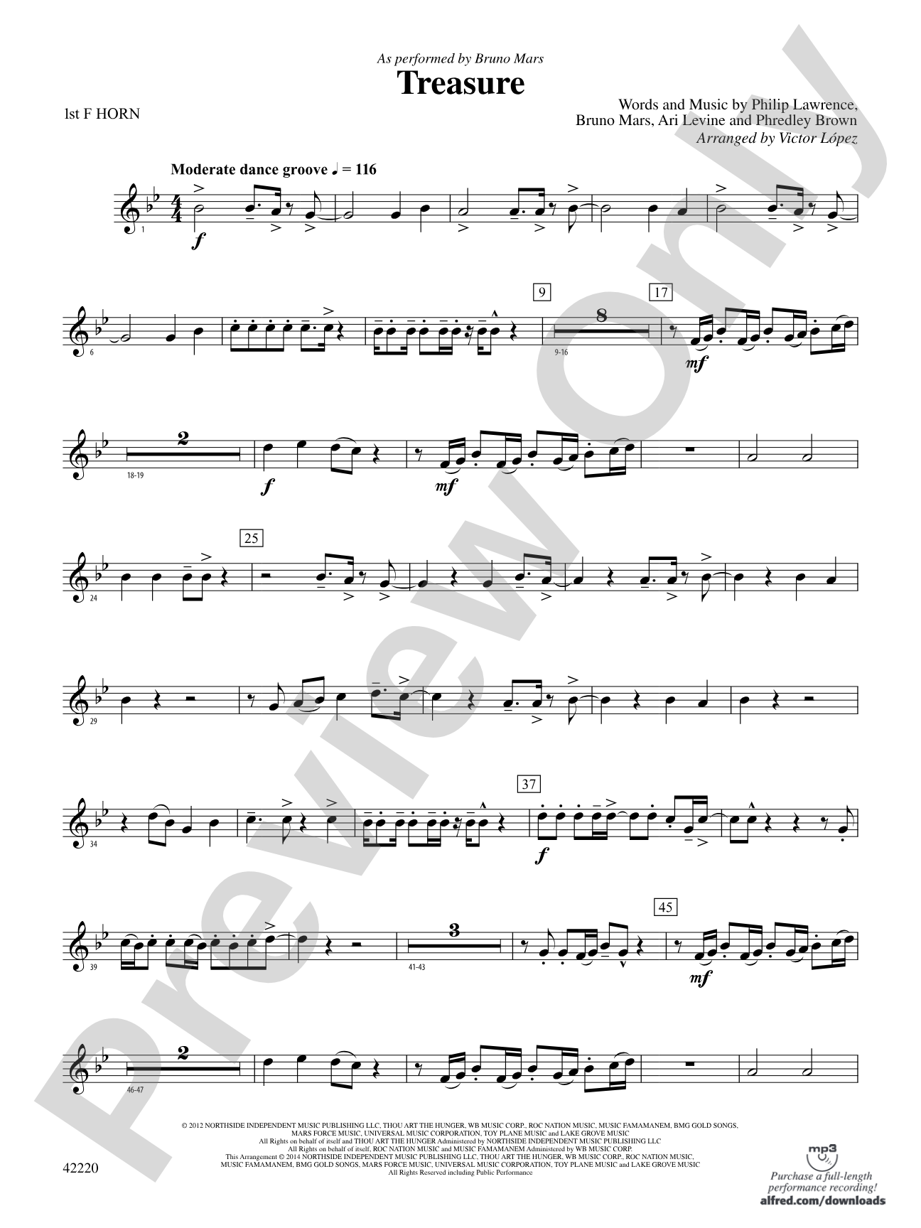Treasure: 1st F Horn