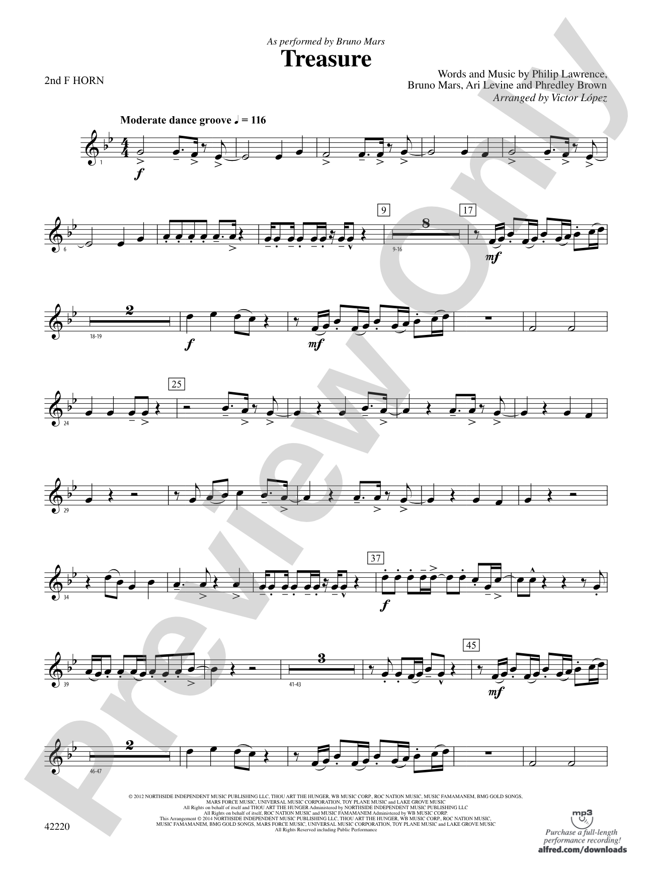 Treasure: 2nd F Horn