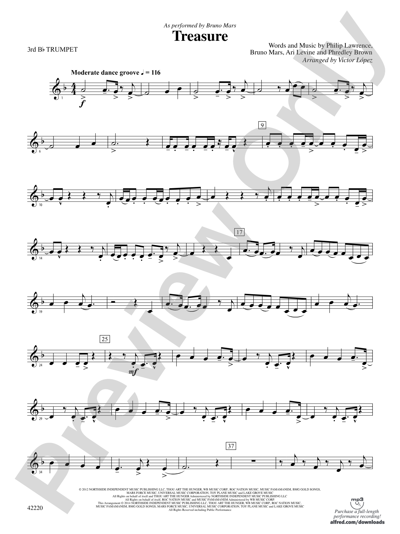 Treasure: 3rd B-flat Trumpet