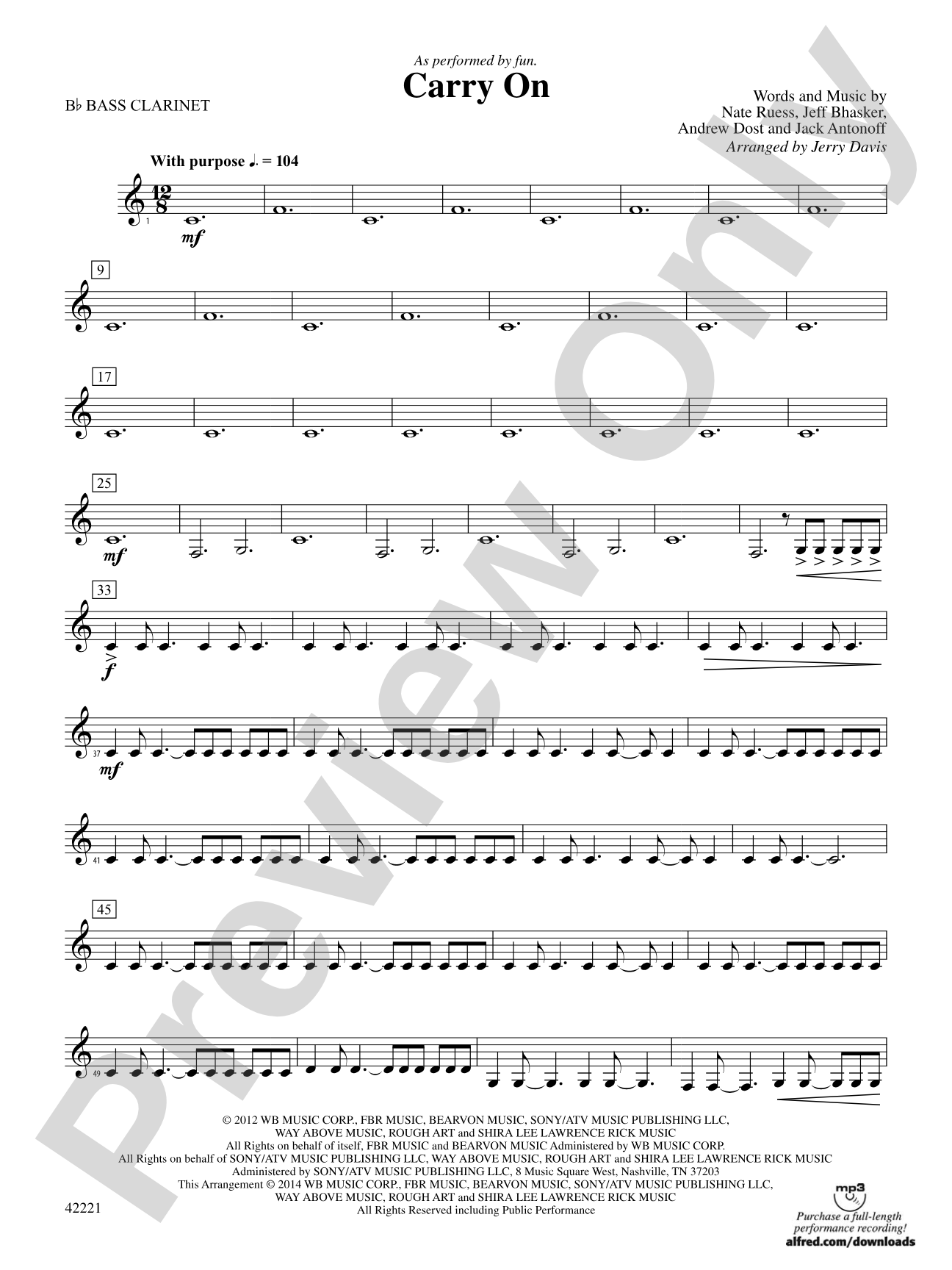 Carry On: B-flat Bass Clarinet