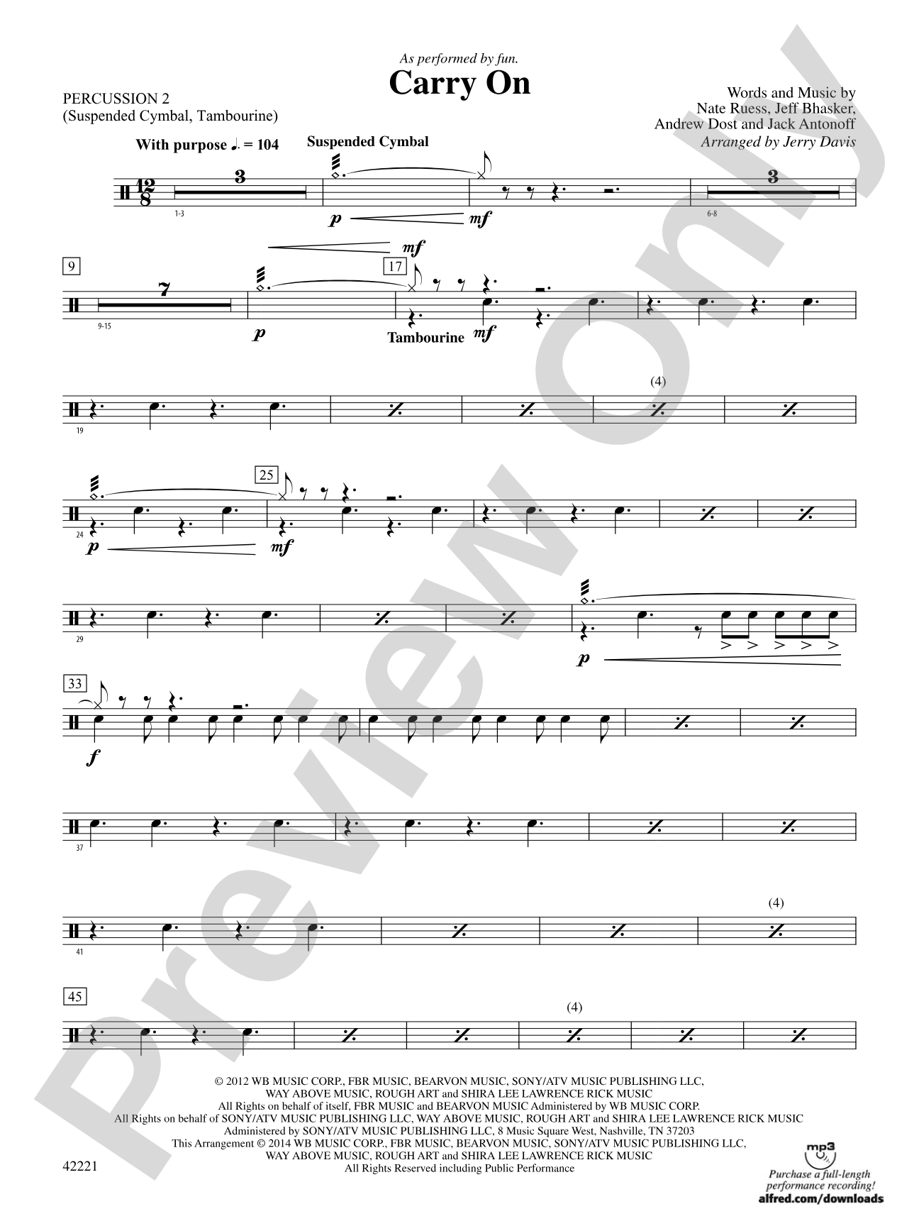 Carry On: 2nd Percussion