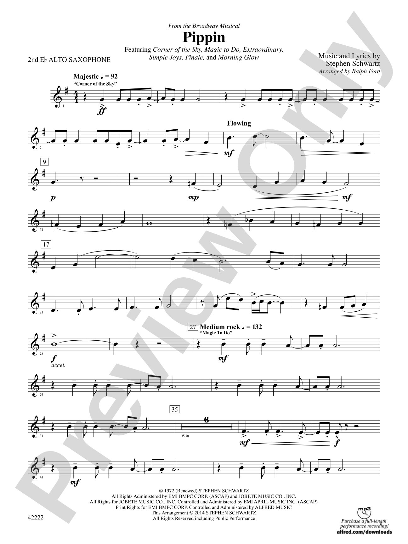 Pippin: 2nd E-flat Alto Saxophone