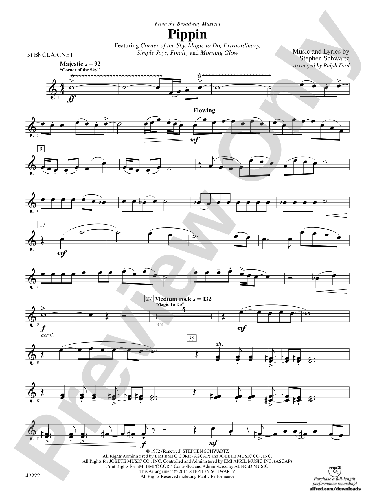 Pippin: 1st B-flat Clarinet