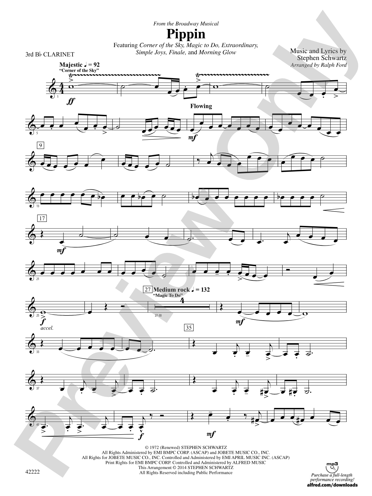 Pippin: 3rd B-flat Clarinet