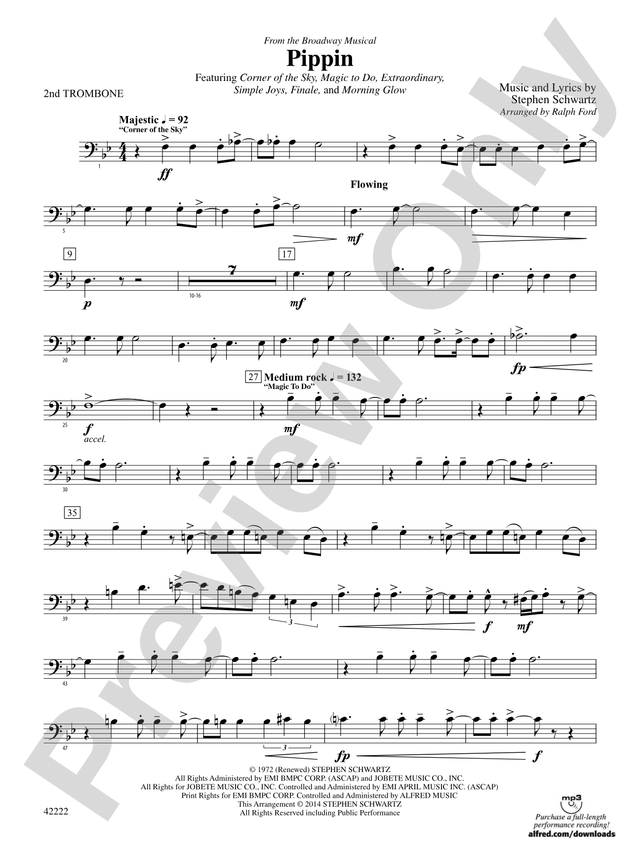 Pippin: 2nd Trombone