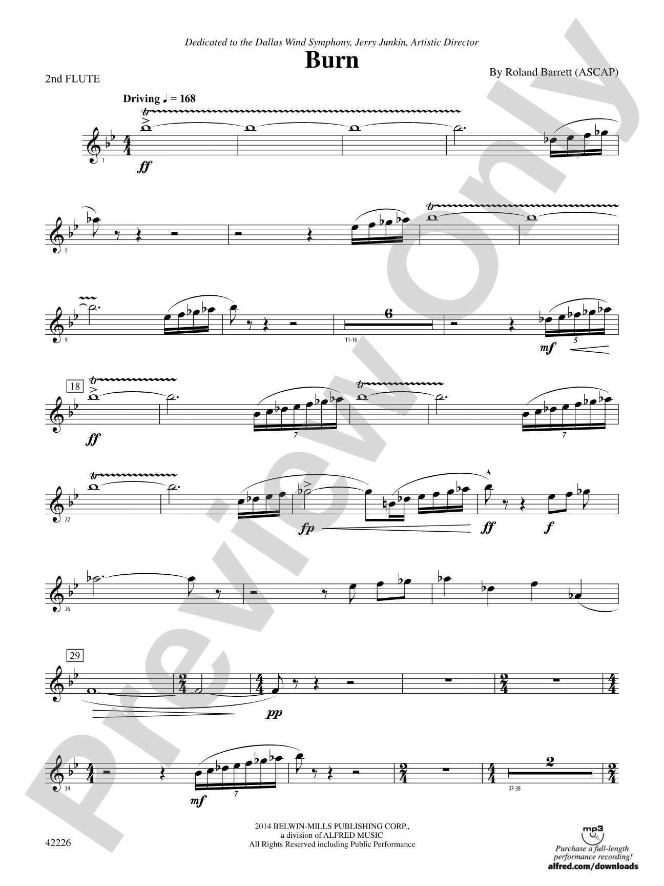 Burn: 2nd Flute