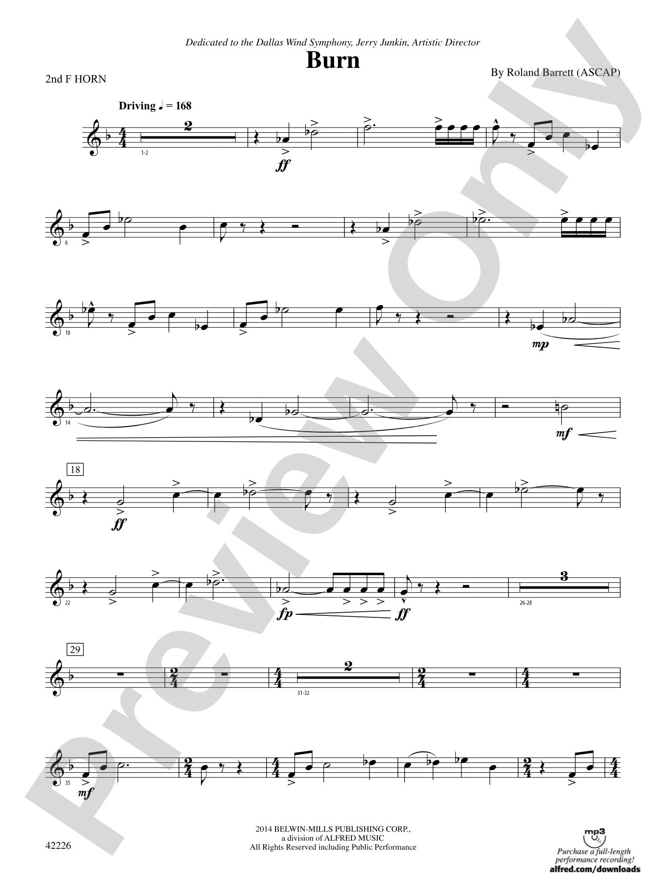 Burn: 2nd F Horn