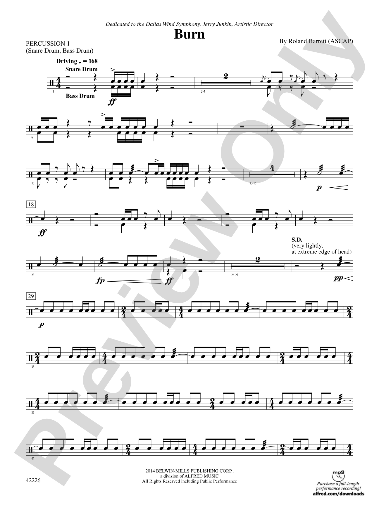 Burn: 1st Percussion