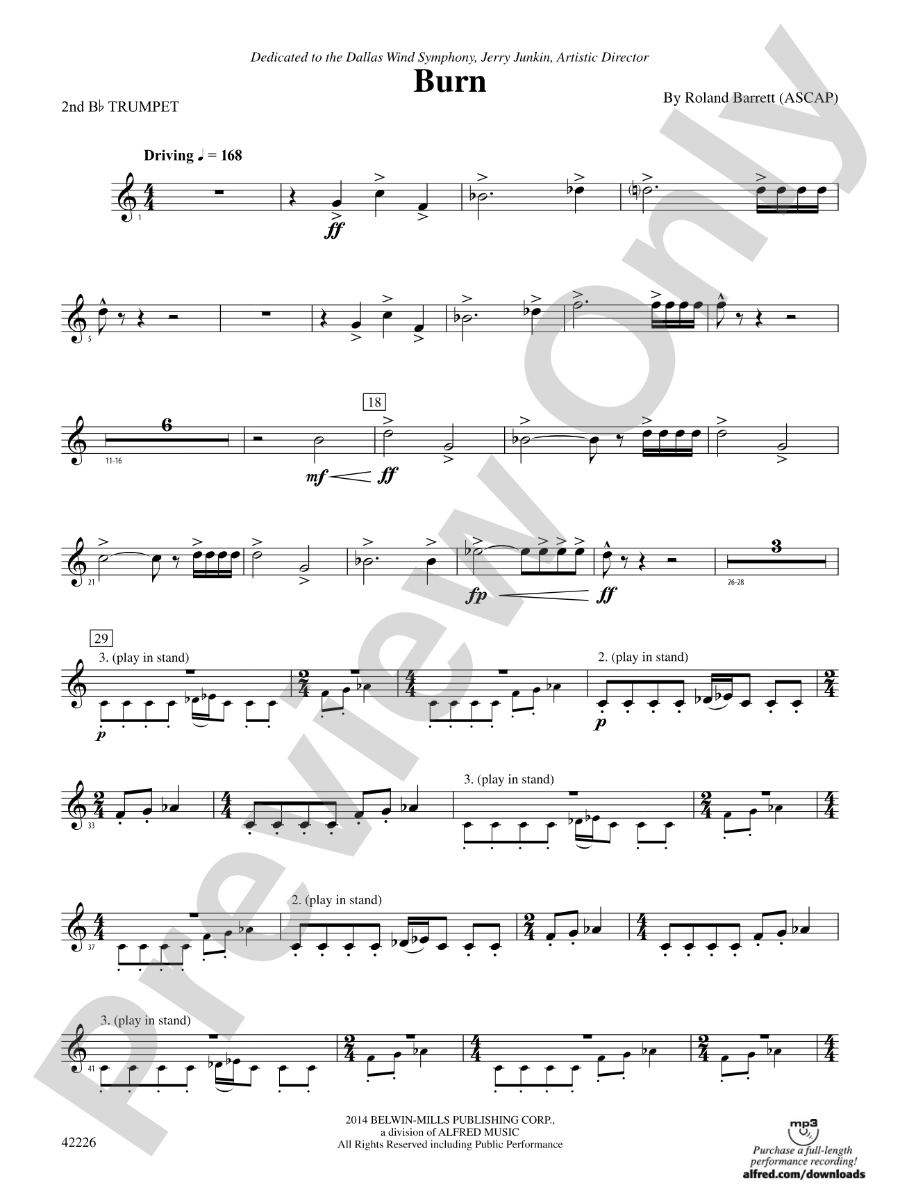 Burn: 2nd B-flat Trumpet