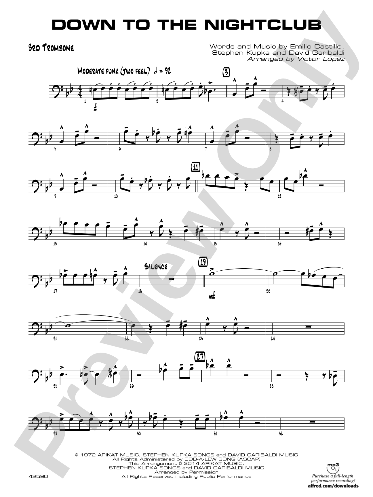 Down to the Nightclub: 3rd Trombone