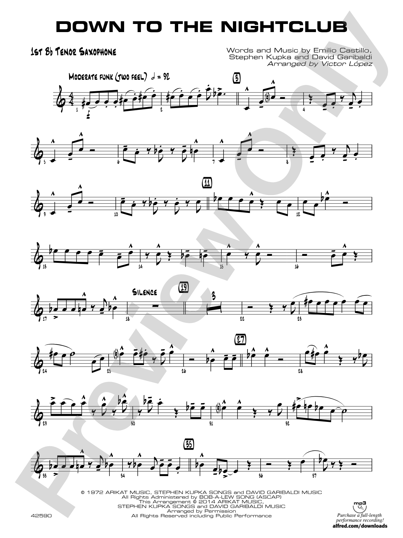 Down to the Nightclub: B-flat Tenor Saxophone
