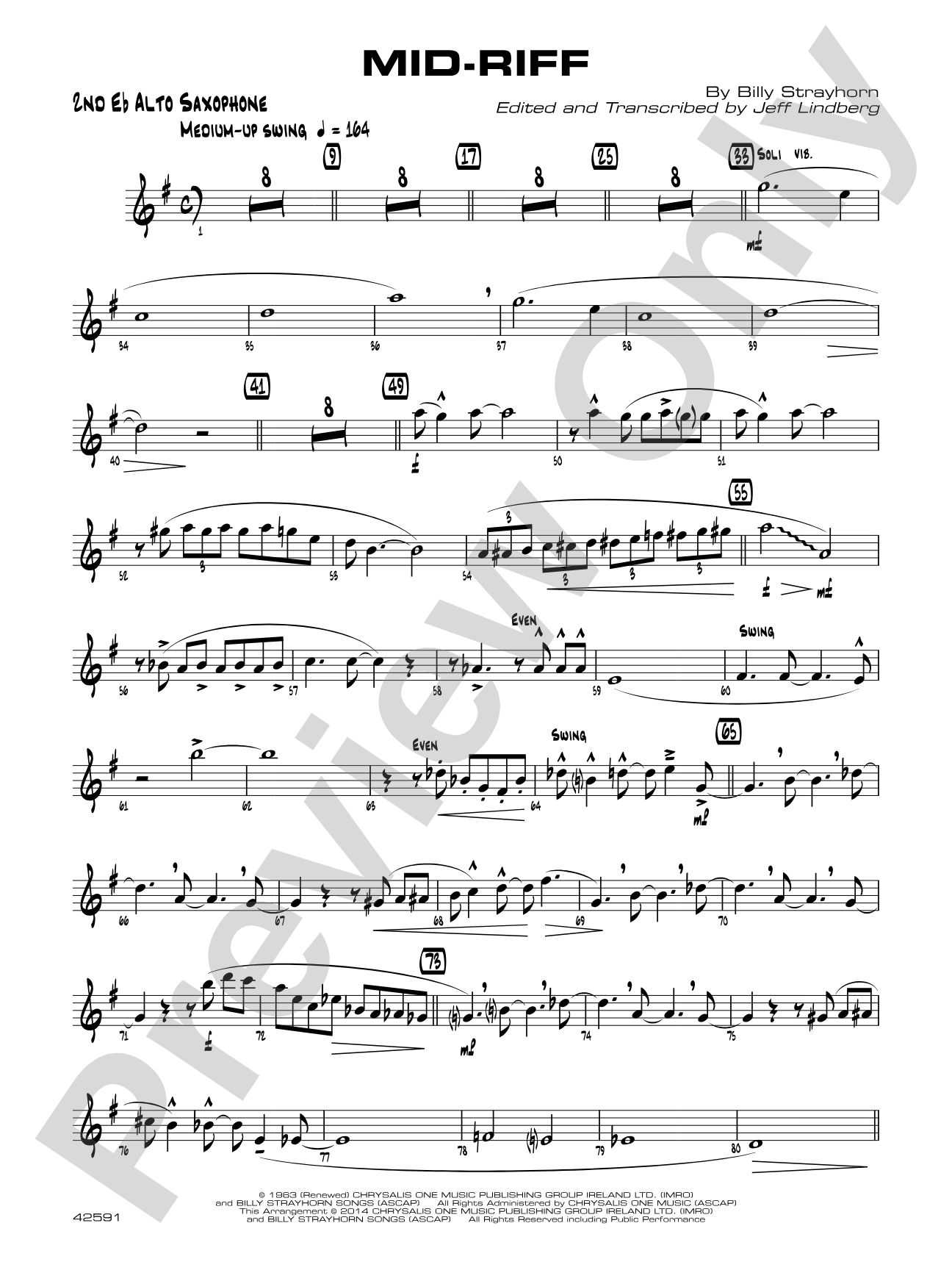 Mid-Riff: 2nd E-flat Alto Saxophone