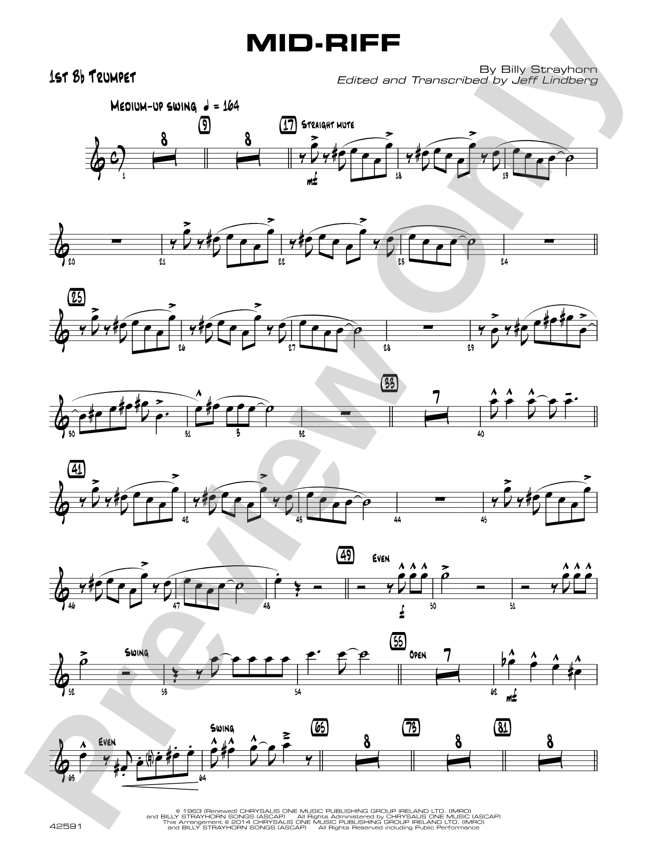 Mid-Riff: 1st B-flat Trumpet