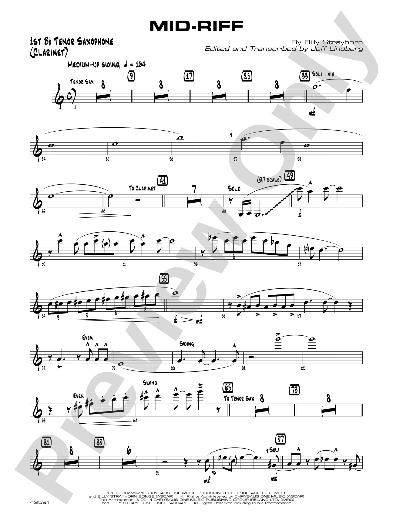 Mid-Riff: B-flat Tenor Saxophone