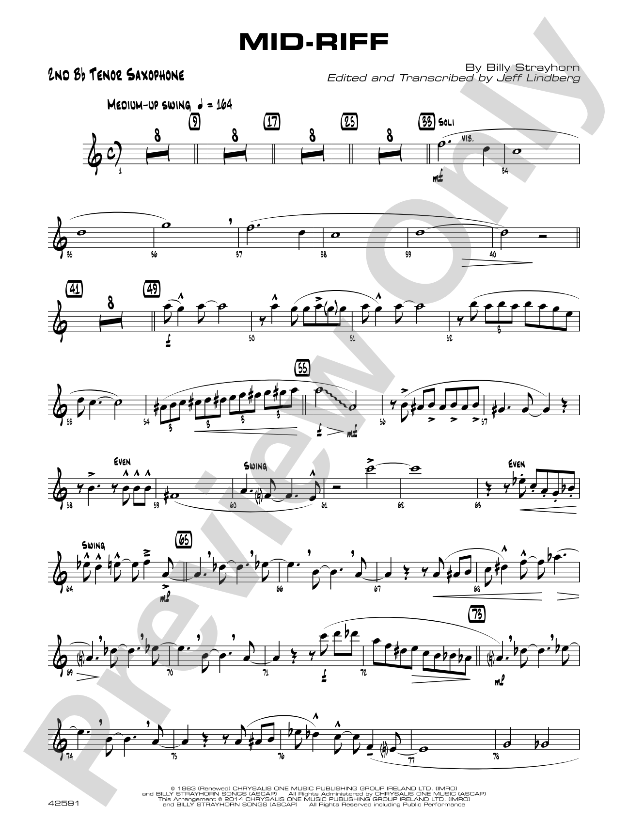 Mid-Riff: 2nd B-flat Tenor Saxophone