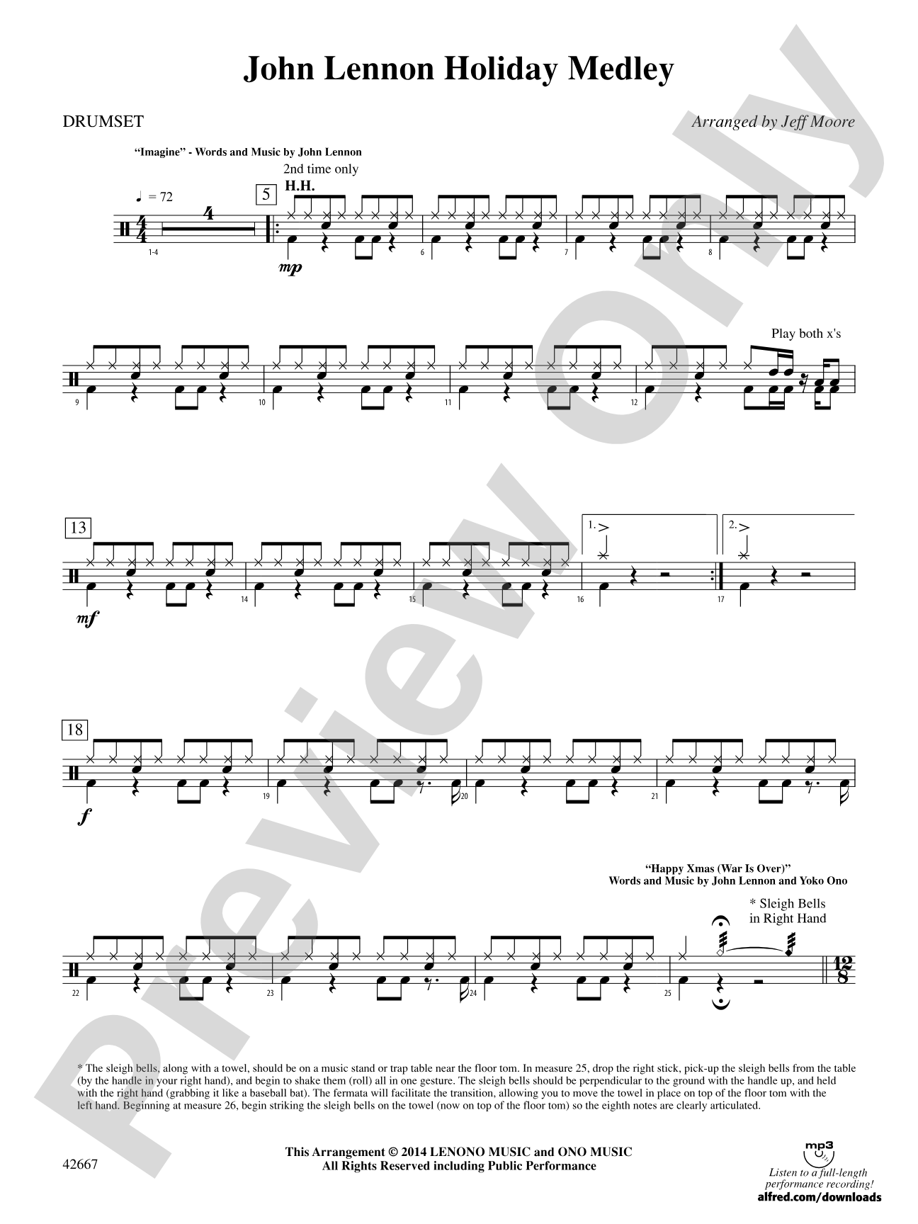 John Lennon Holiday Medley: Drums