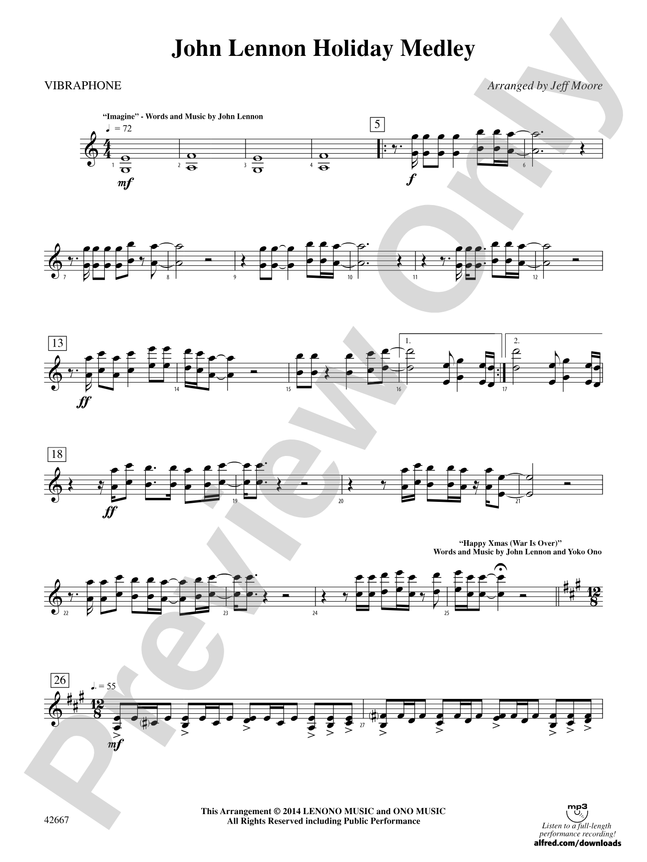 John Lennon Holiday Medley: Vibraphone