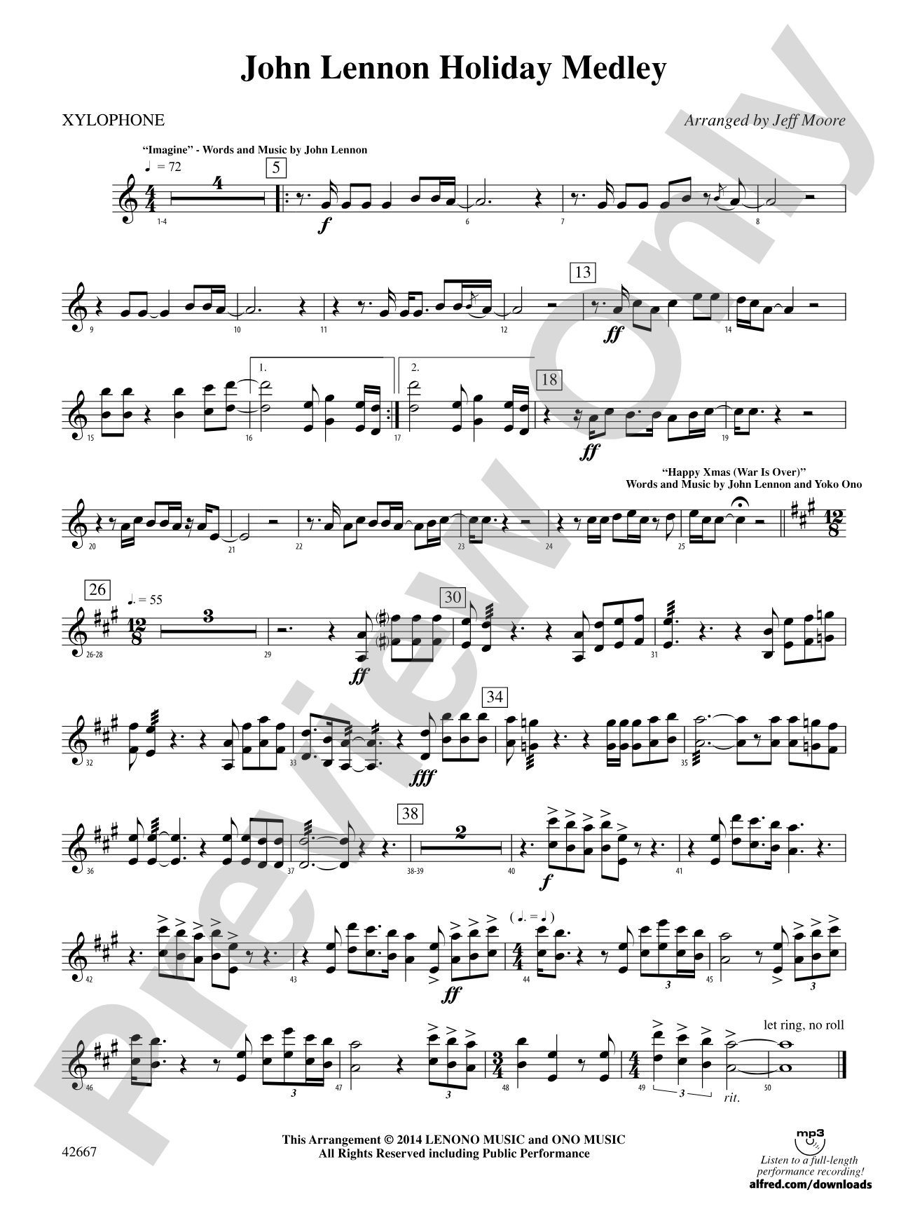John Lennon Holiday Medley: Xylophone