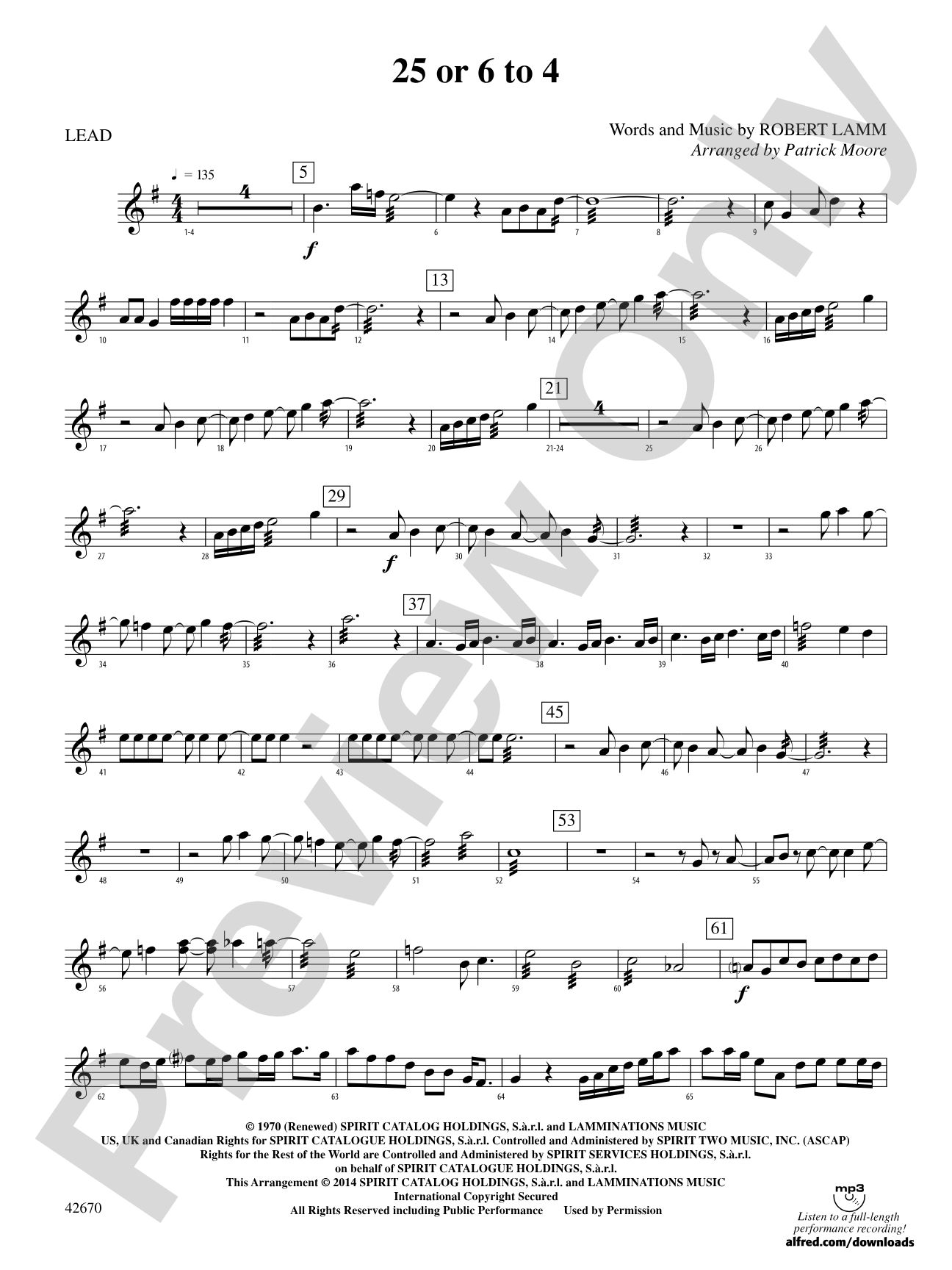 25 or 6 to 4: 1st Percussion