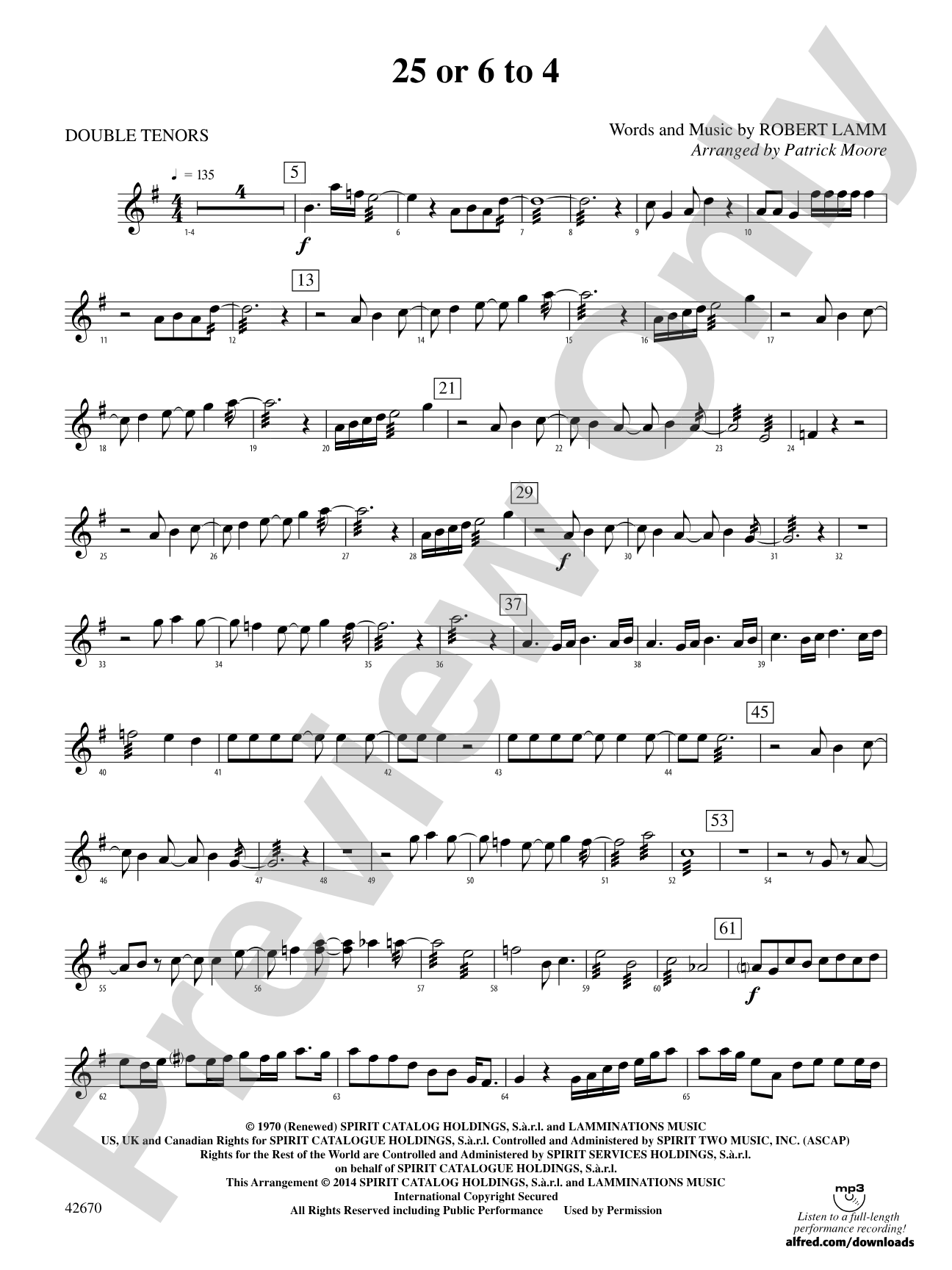 25 or 6 to 4: 2nd Percussion