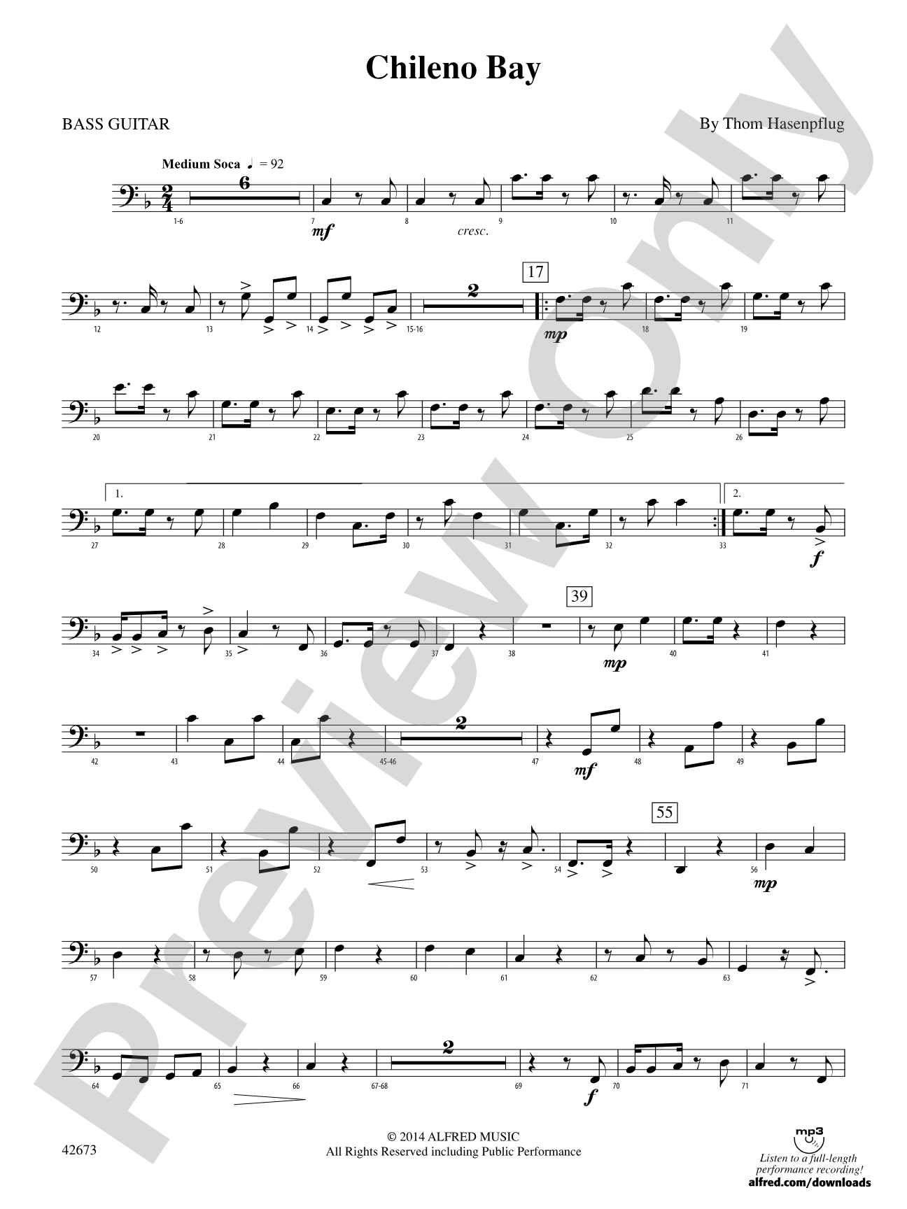 Chileno Bay: Electric Bass