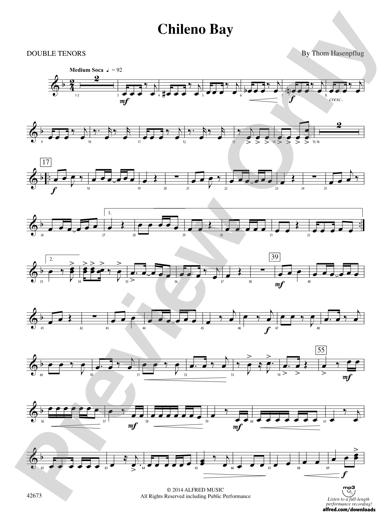 Chileno Bay: 2nd Percussion