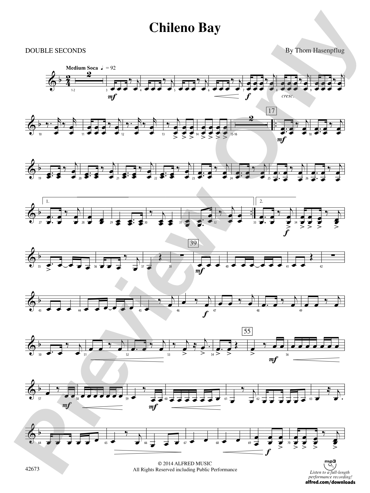 Chileno Bay: 3rd Percussion