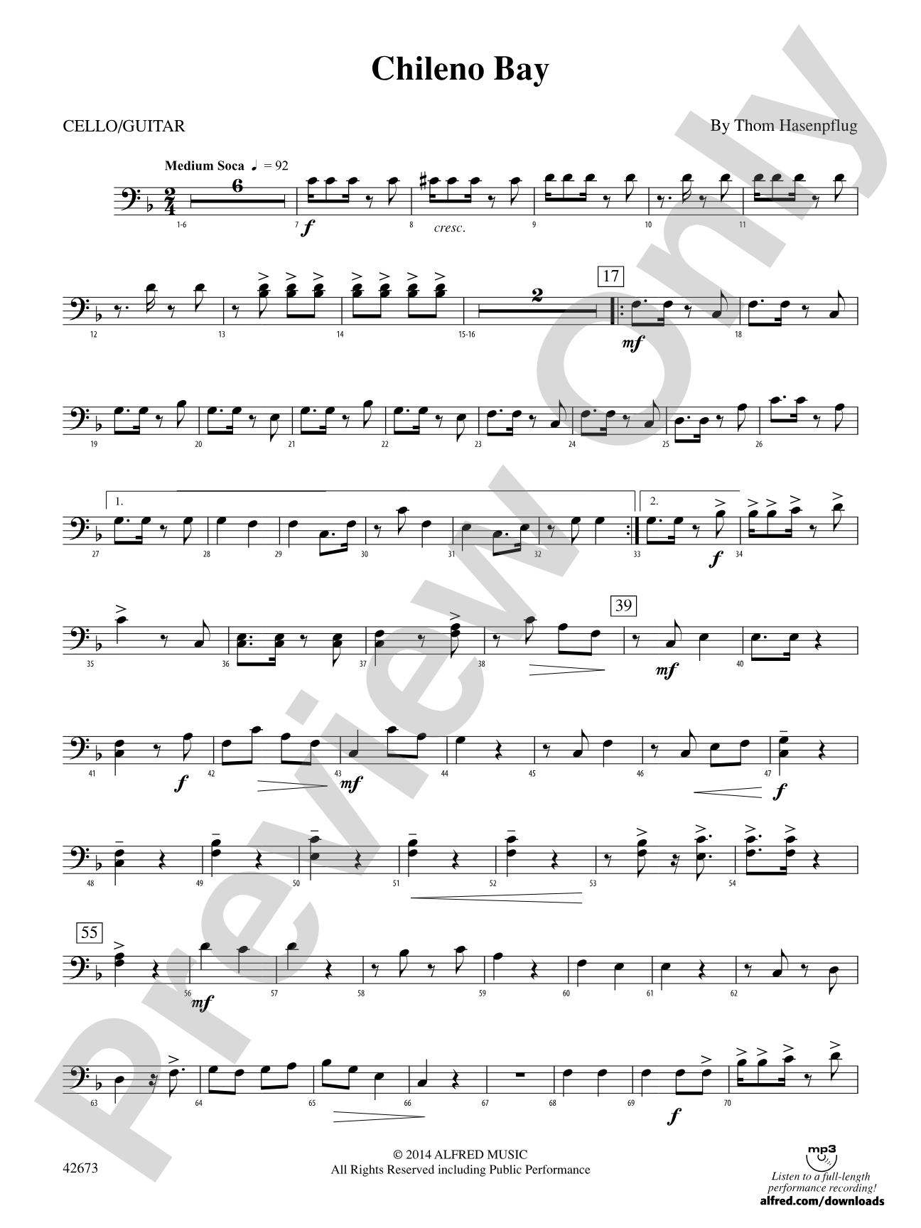 Chileno Bay: Cello