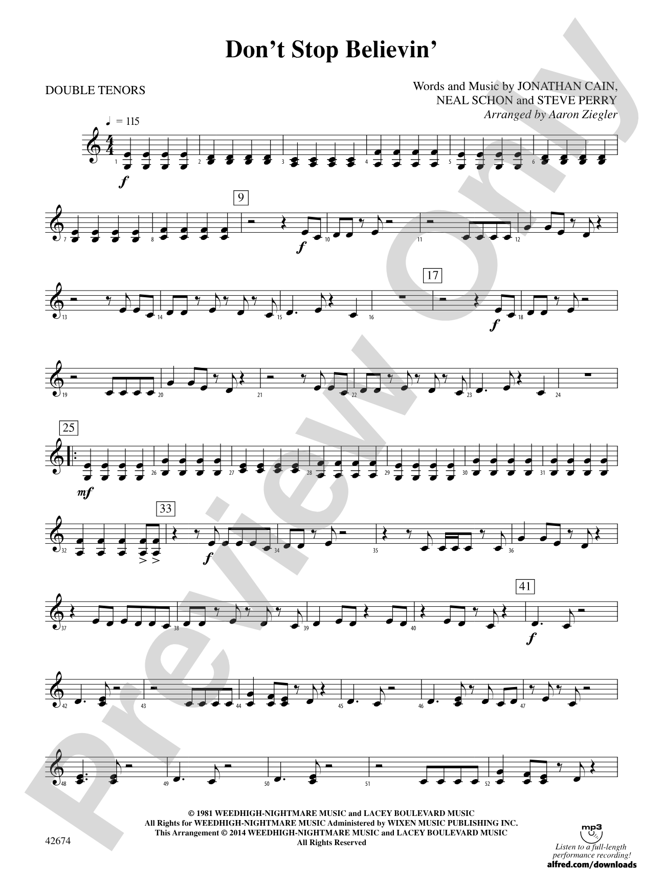 Don't Stop Believin': 2nd Percussion